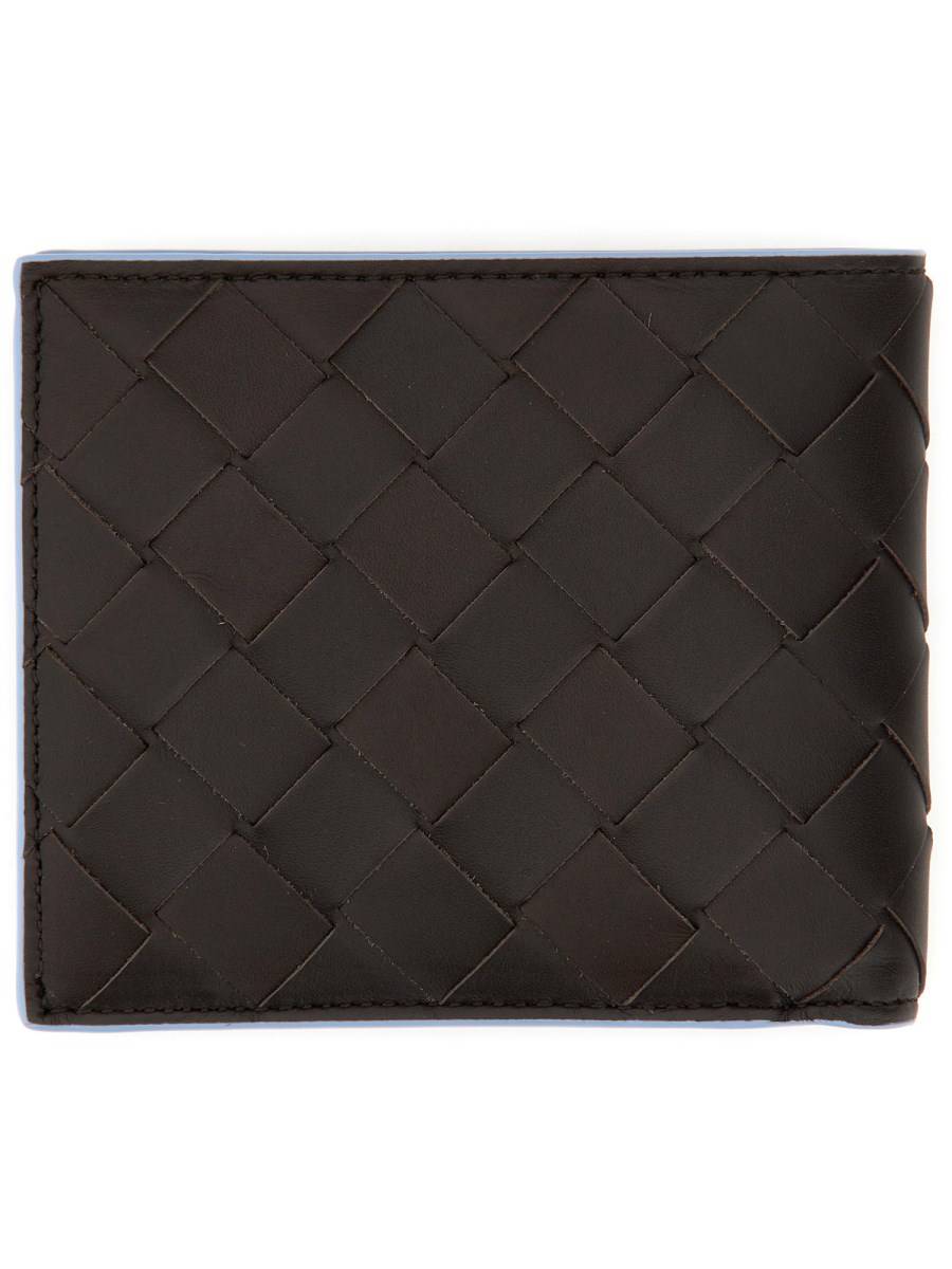 BOTTEGA VENETA PORTAFOGLIO INTRECCIATO BI-FOLD CON PORTAMONETE