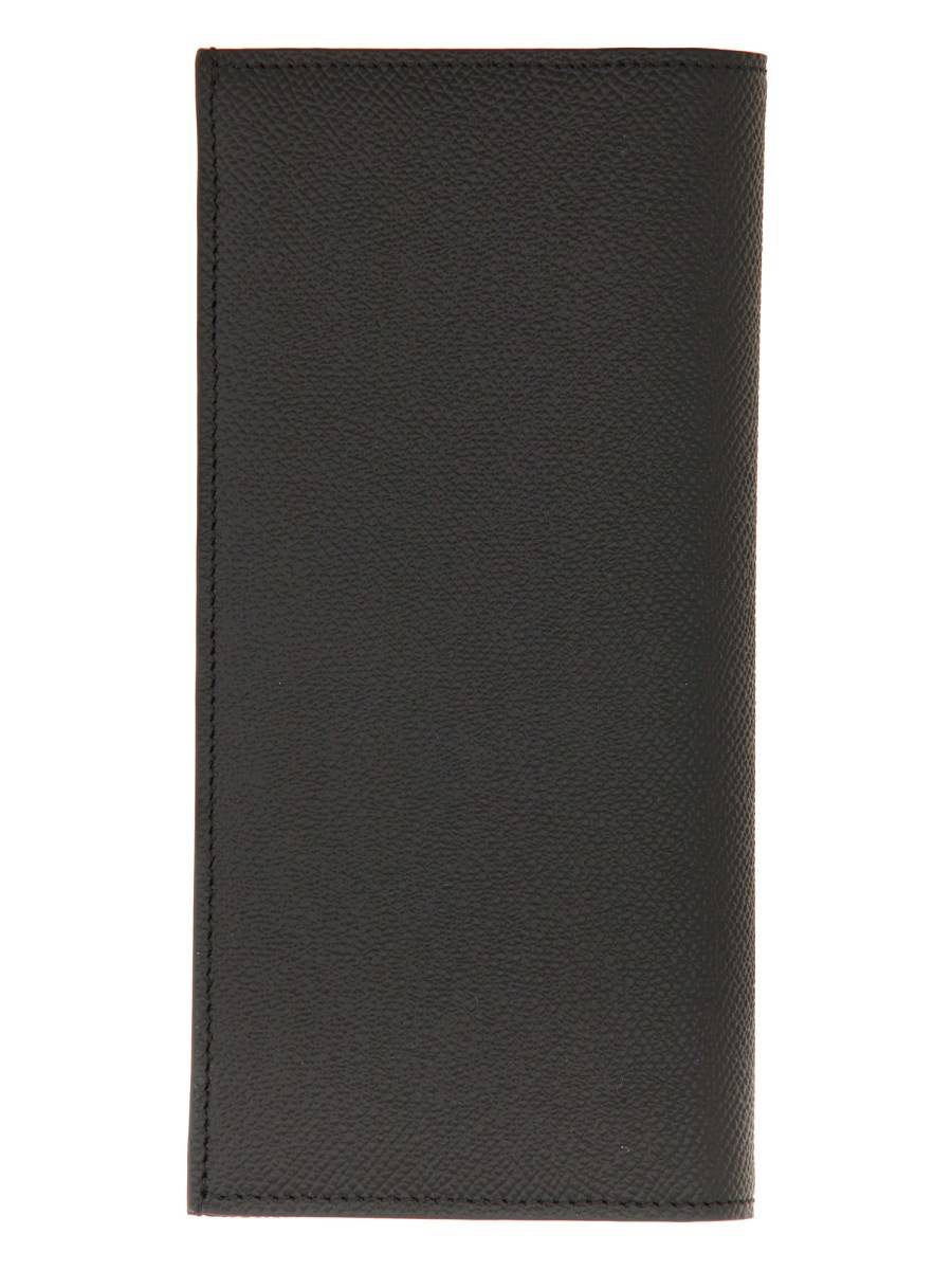 DOLCE & GABBANA PORTAFOGLIO VERTICALE IN PELLE CON TARGHETTA LOGATA