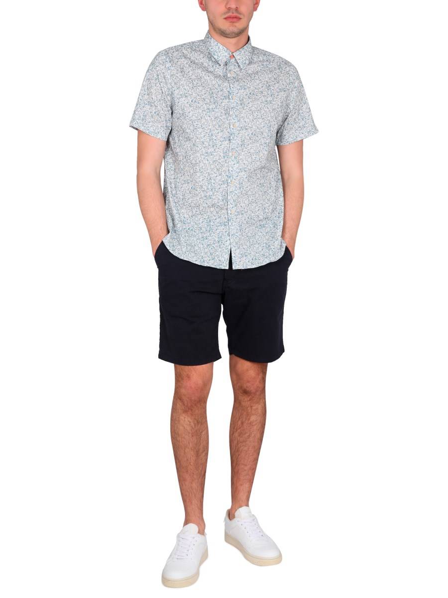 PS BY PAUL SMITH CAMICIA IN COTONE CON STAMPA ONDE