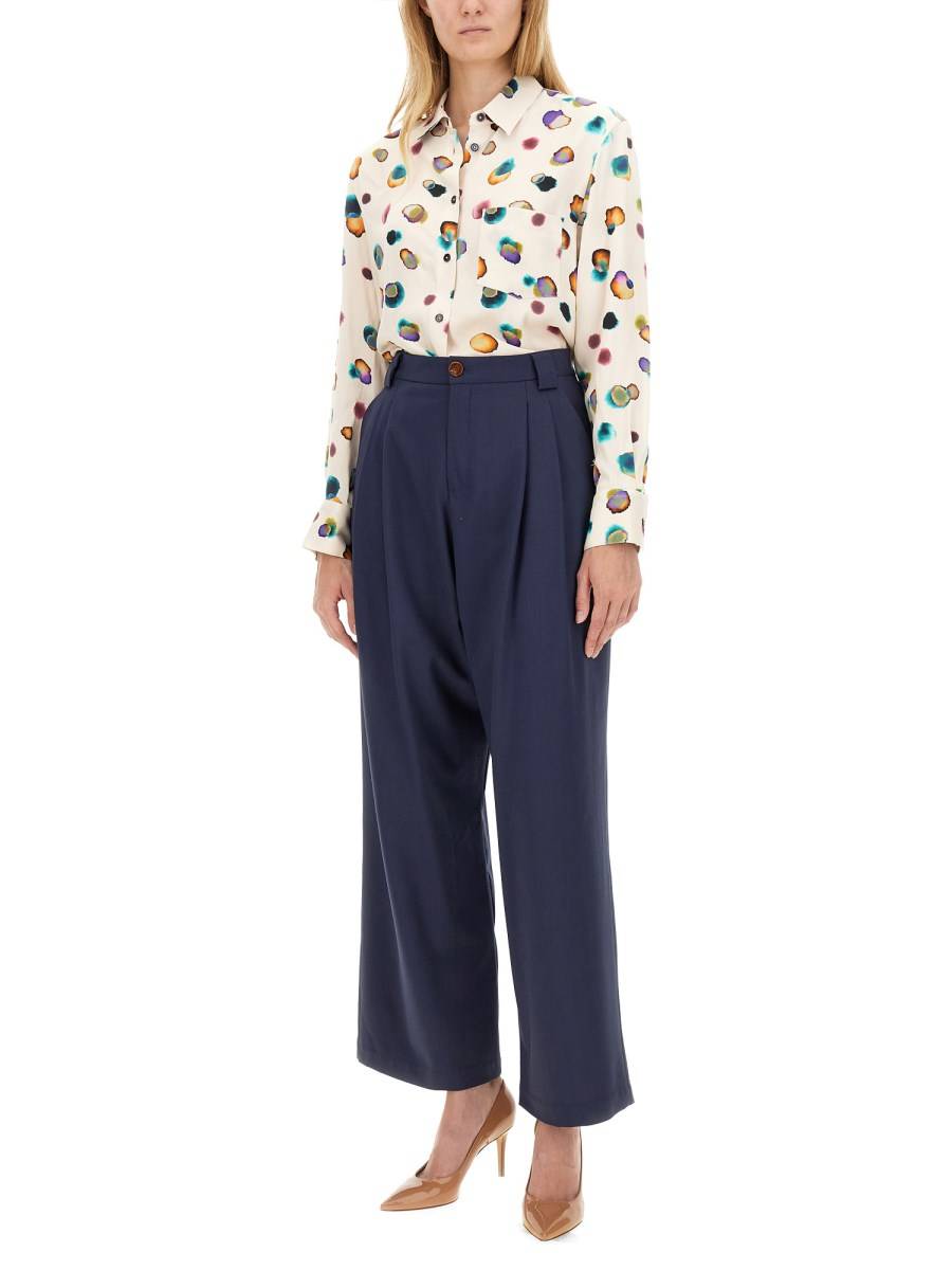 PS BY PAUL SMITH CAMICIA IN VISCOSA CON STAMPA