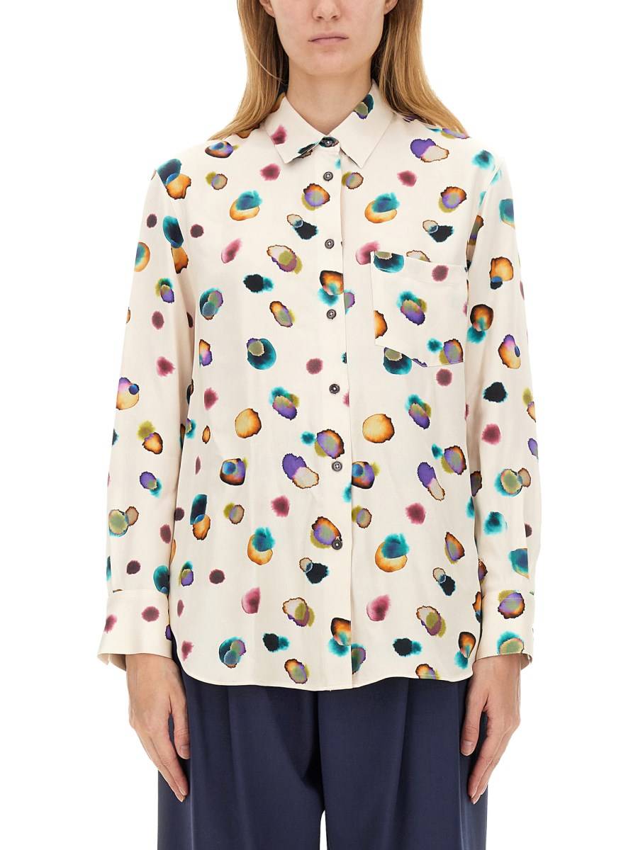 PS BY PAUL SMITH CAMICIA IN VISCOSA CON STAMPA