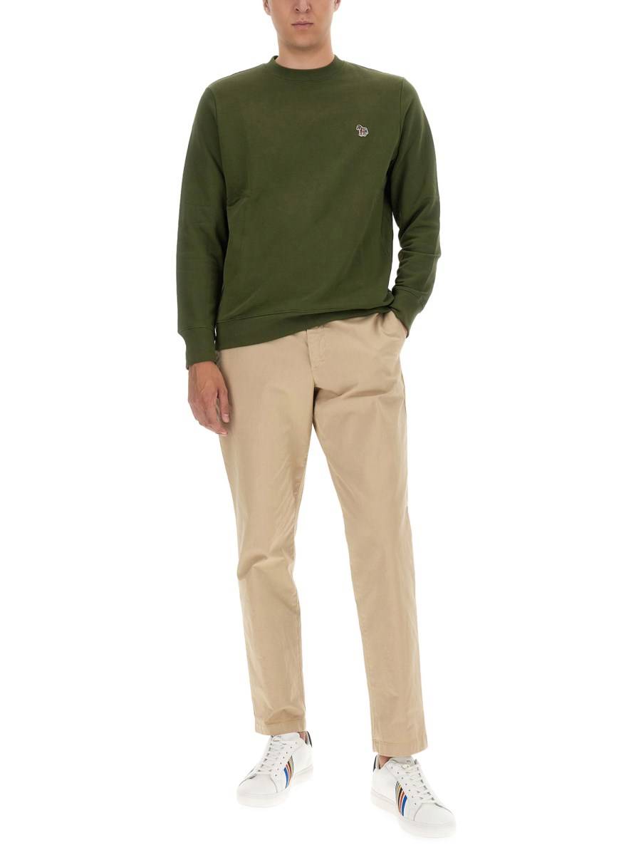 PS BY PAUL SMITH FELPA IN COTONE CON PATCH ZEBRA
