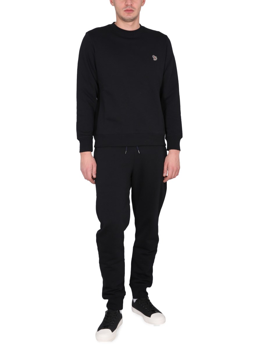 PS BY PAUL SMITH FELPA IN COTONE CON RICAMO ZEBRA