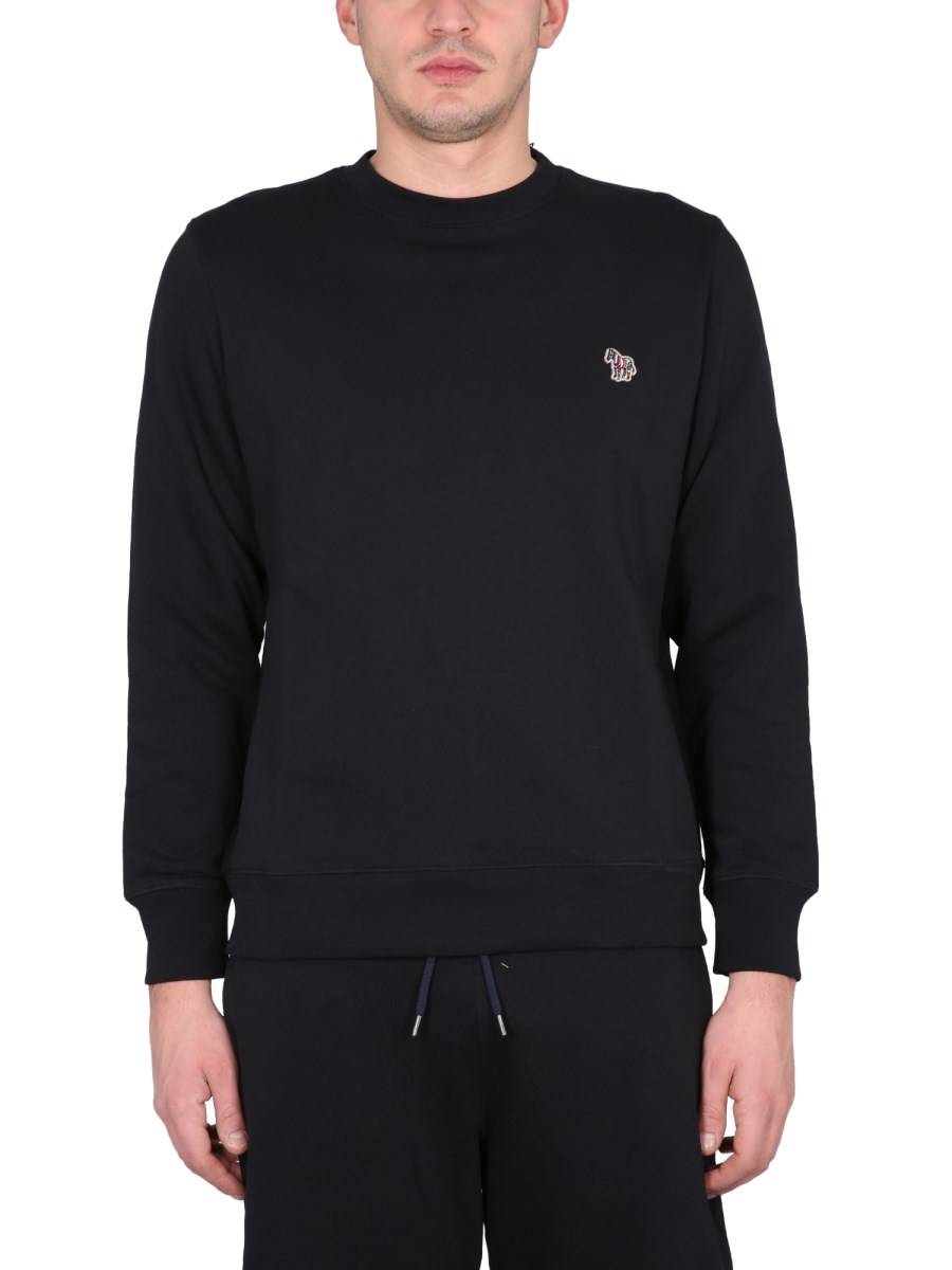 PS BY PAUL SMITH FELPA IN COTONE CON RICAMO ZEBRA