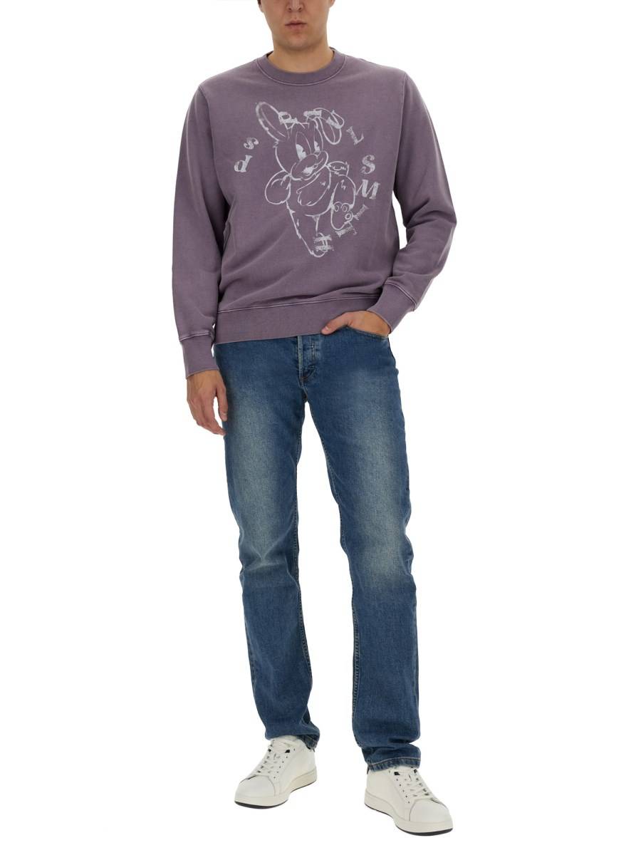 PS BY PAUL SMITH FELPA IN COTONE CON STAMPA BUNNY