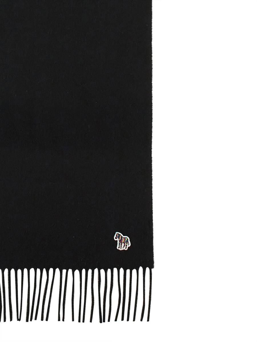 PS BY PAUL SMITH SCIARPA ZEBRA IN LANA CON PATCH