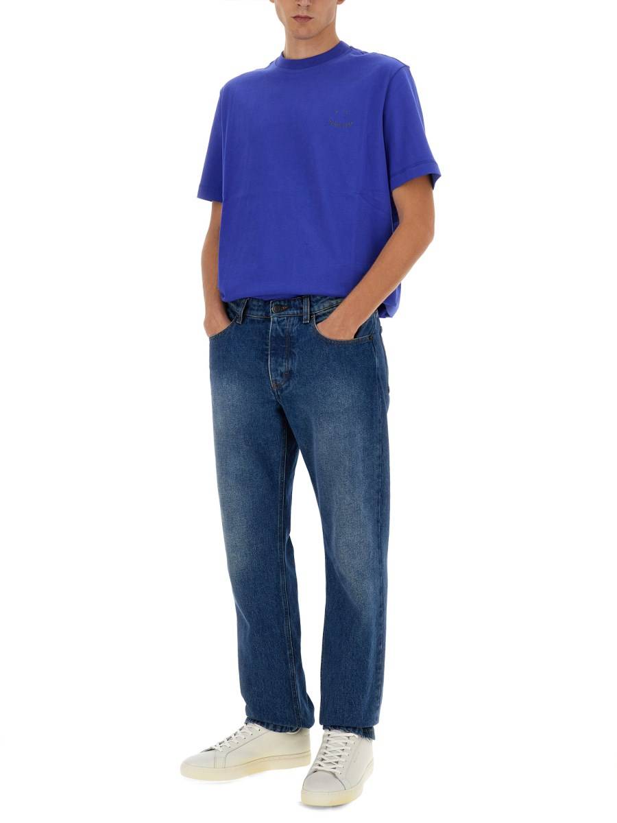 PS BY PAUL SMITH T-SHIRT "HAPPY" IN COTONE