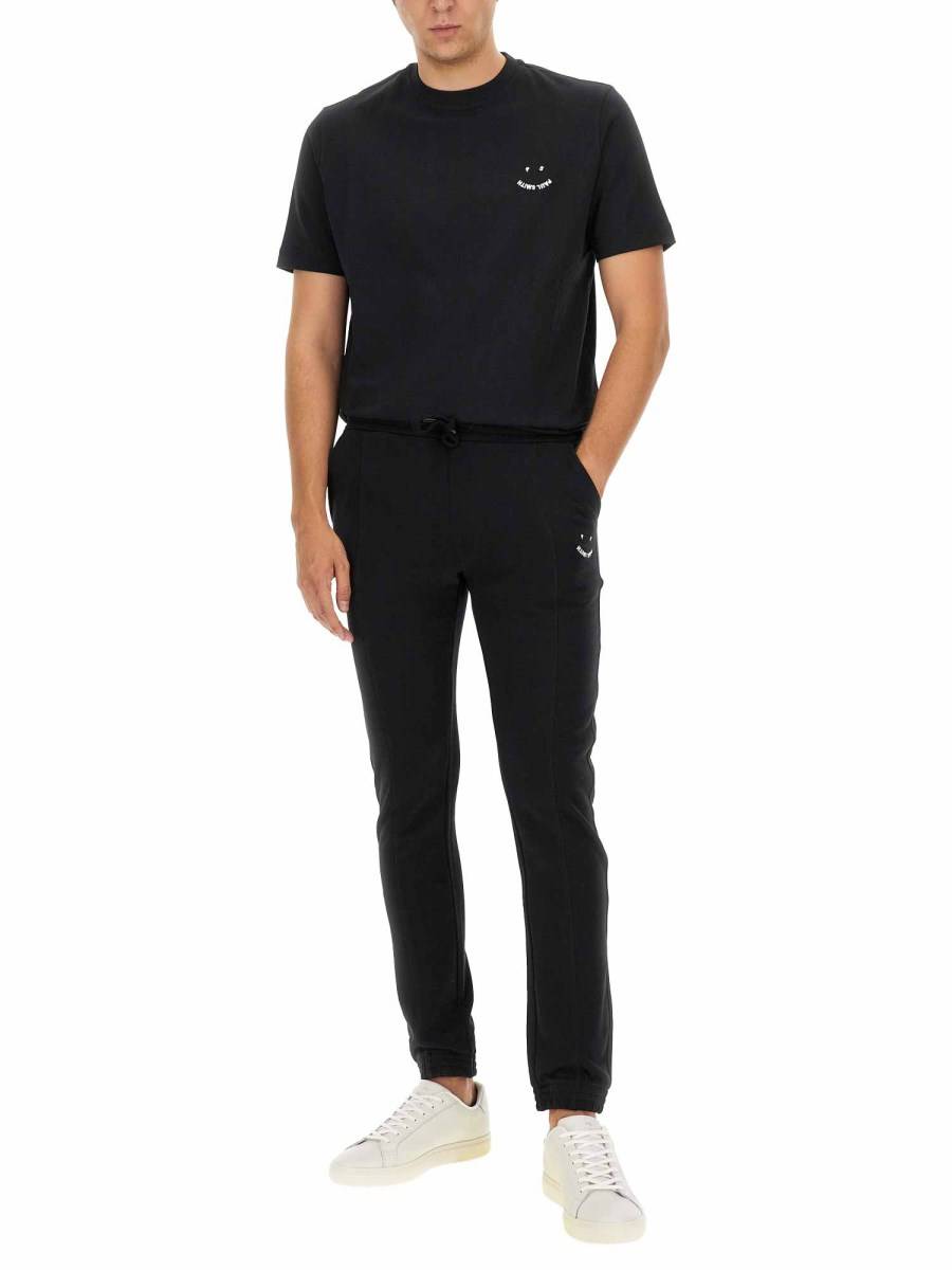 PS BY PAUL SMITH T-SHIRT "HAPPY" IN COTONE