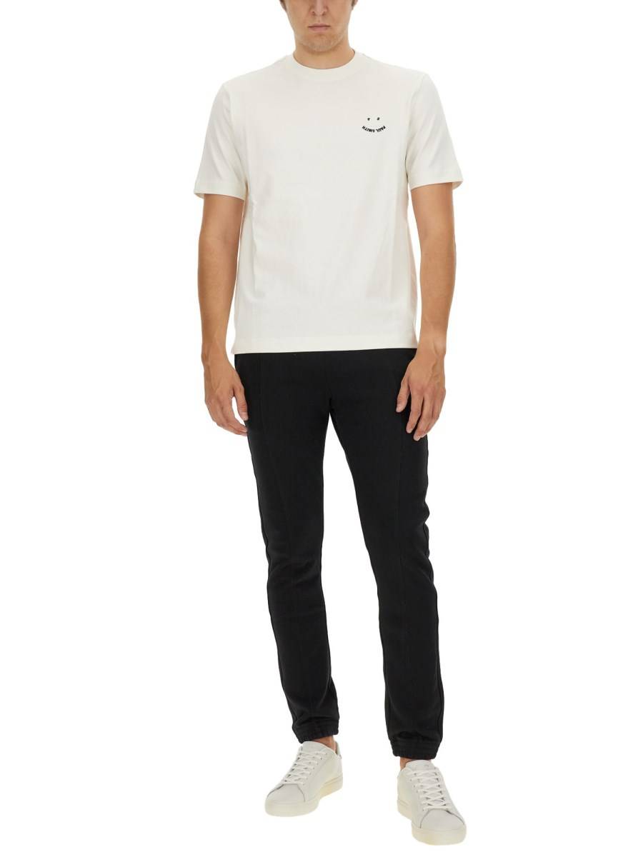 PS BY PAUL SMITH T-SHIRT HAPPY IN COTONE