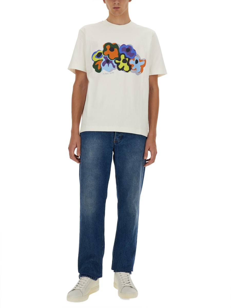 PS BY PAUL SMITH T-SHIRT IN COTONE CON STAMPA