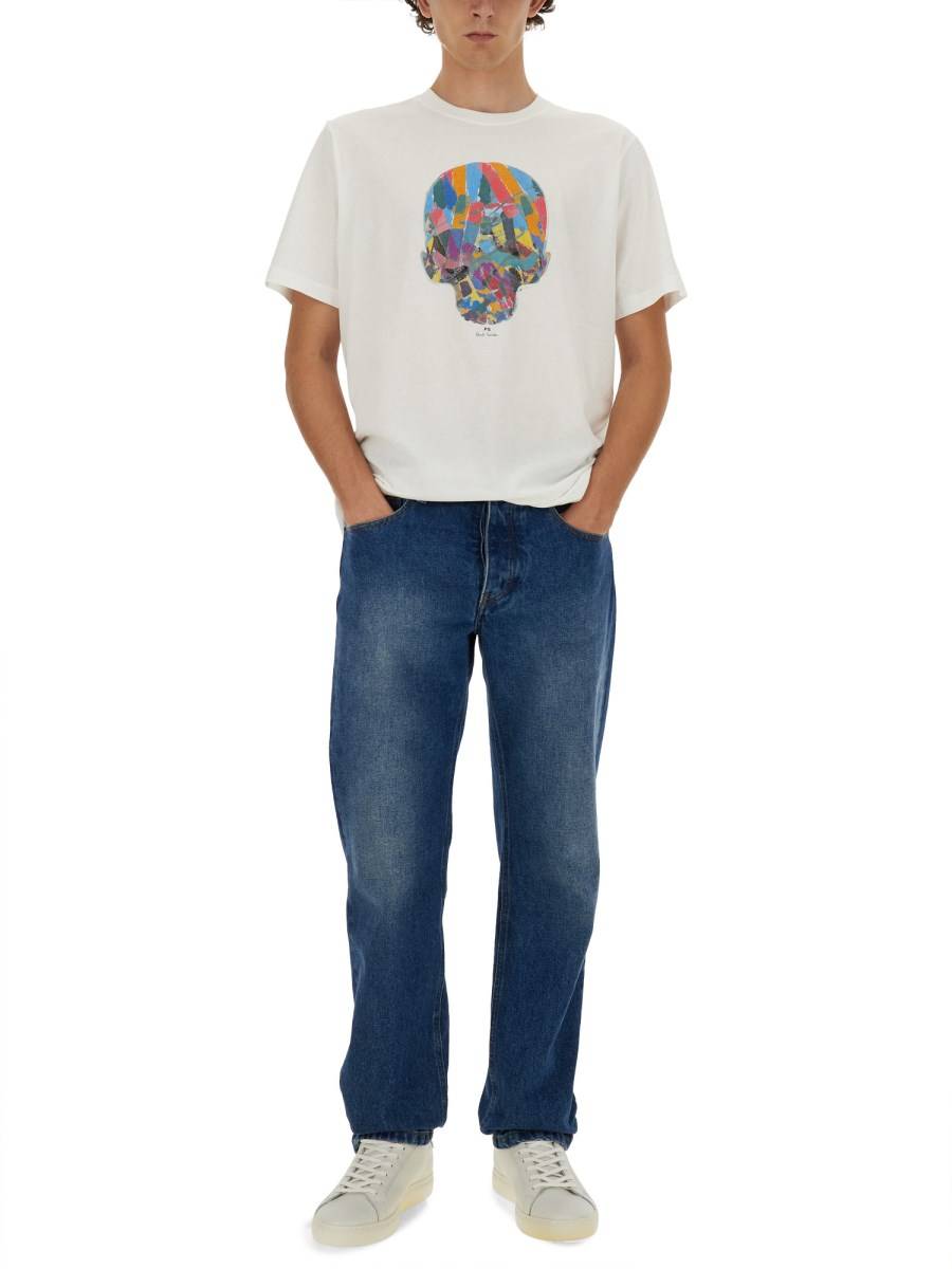 PS BY PAUL SMITH T-SHIRT "SKULL" IN COTONE