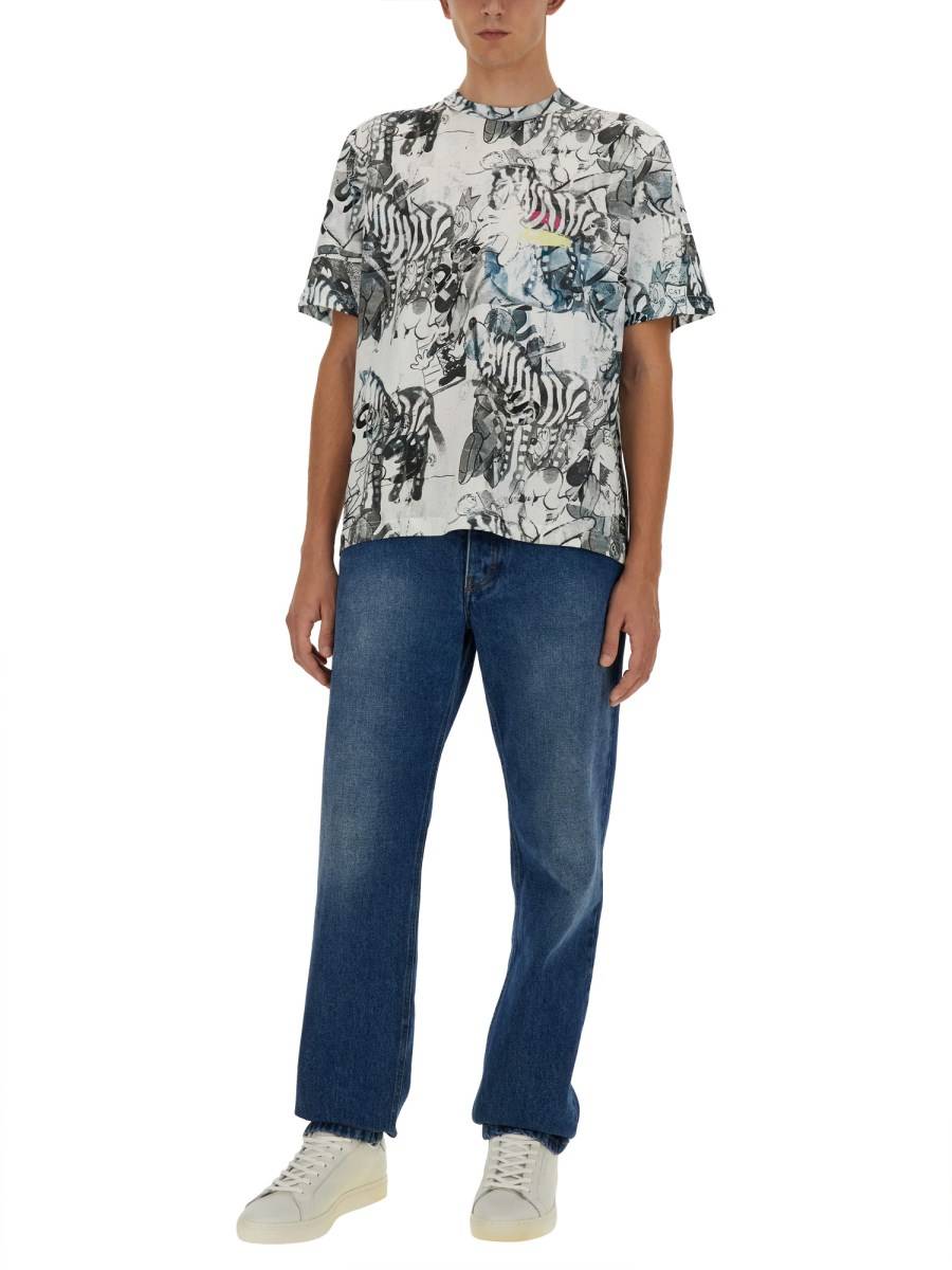 PS BY PAUL SMITH T-SHIRT ZEBRA IN COTONE