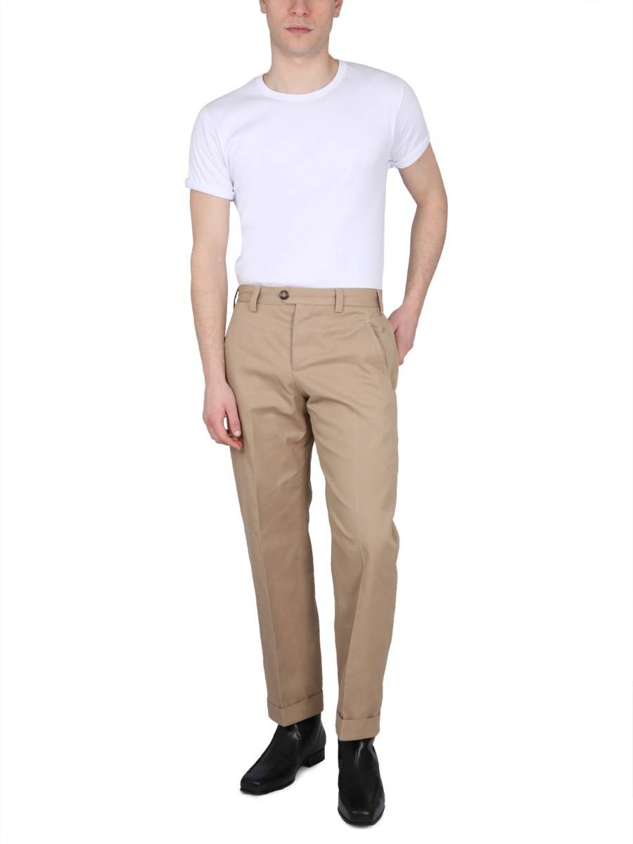 PT TORINO PANTALONE REWOKED IN COTONE E LINO