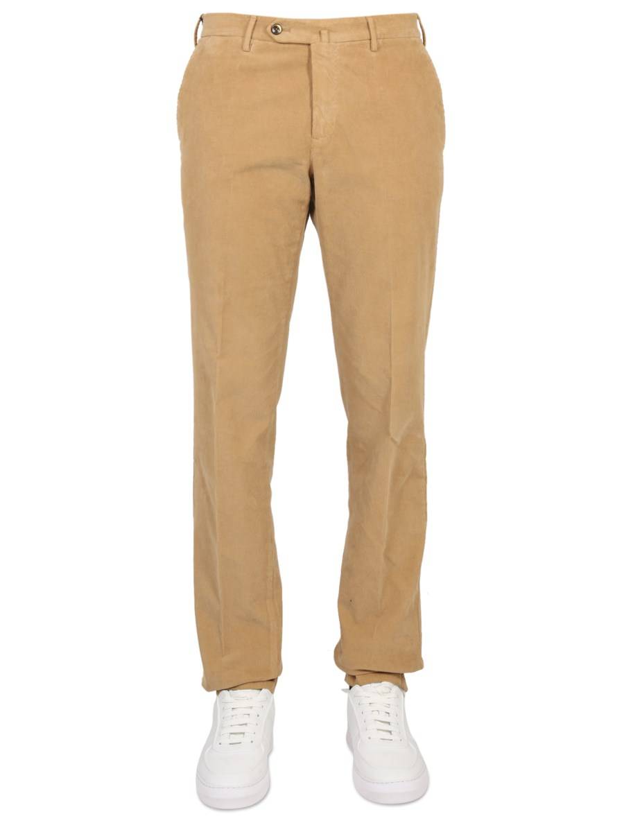 PT TORINO PANTALONE SLIM FIT IN VELLUTO A COSTINE