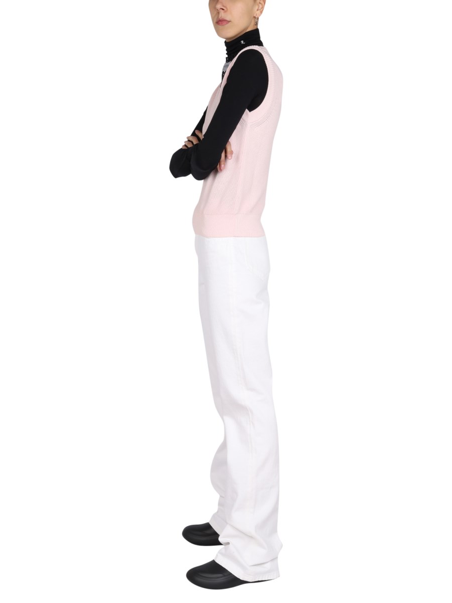 RAF SIMONS GILET IN MAGLIA DI COTONE