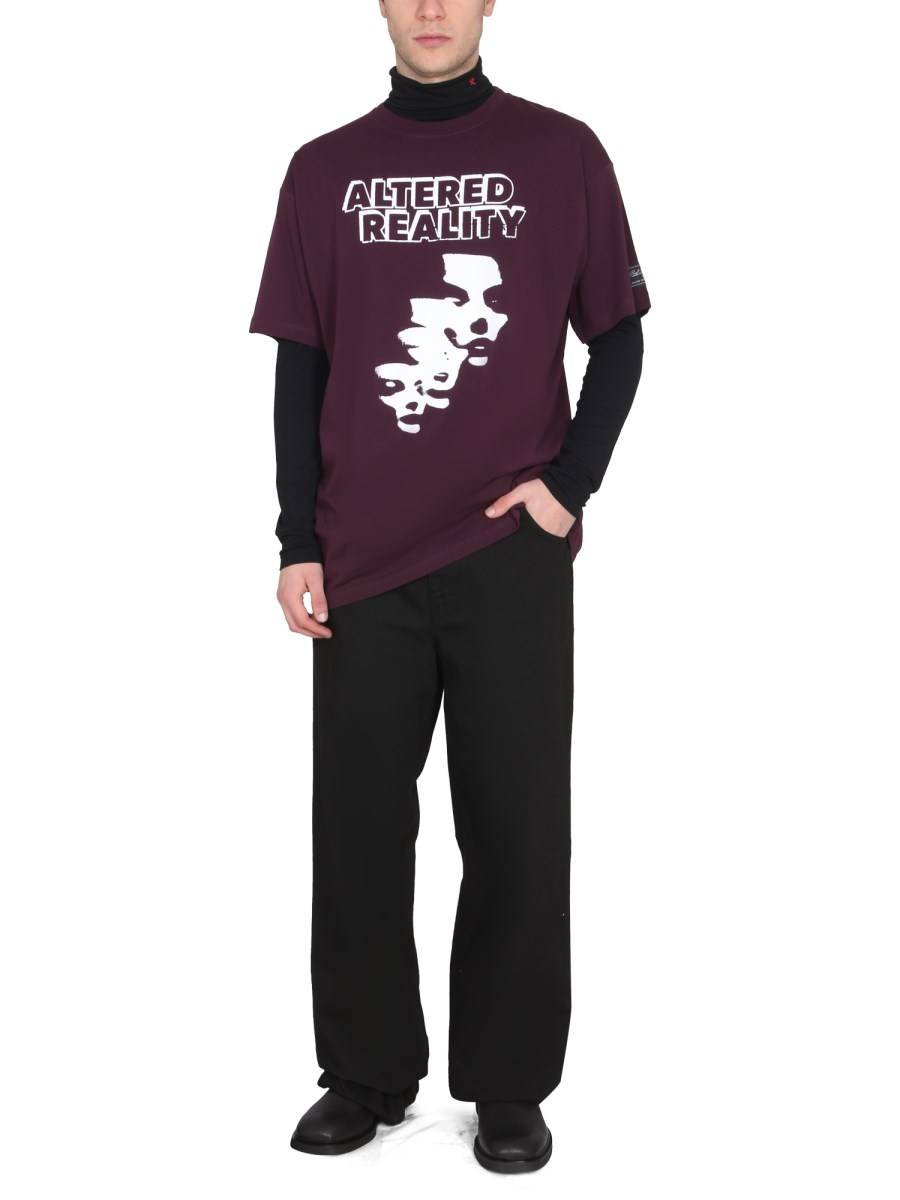 RAF SIMONS T-SHIRT CON LOGO CON COTONE