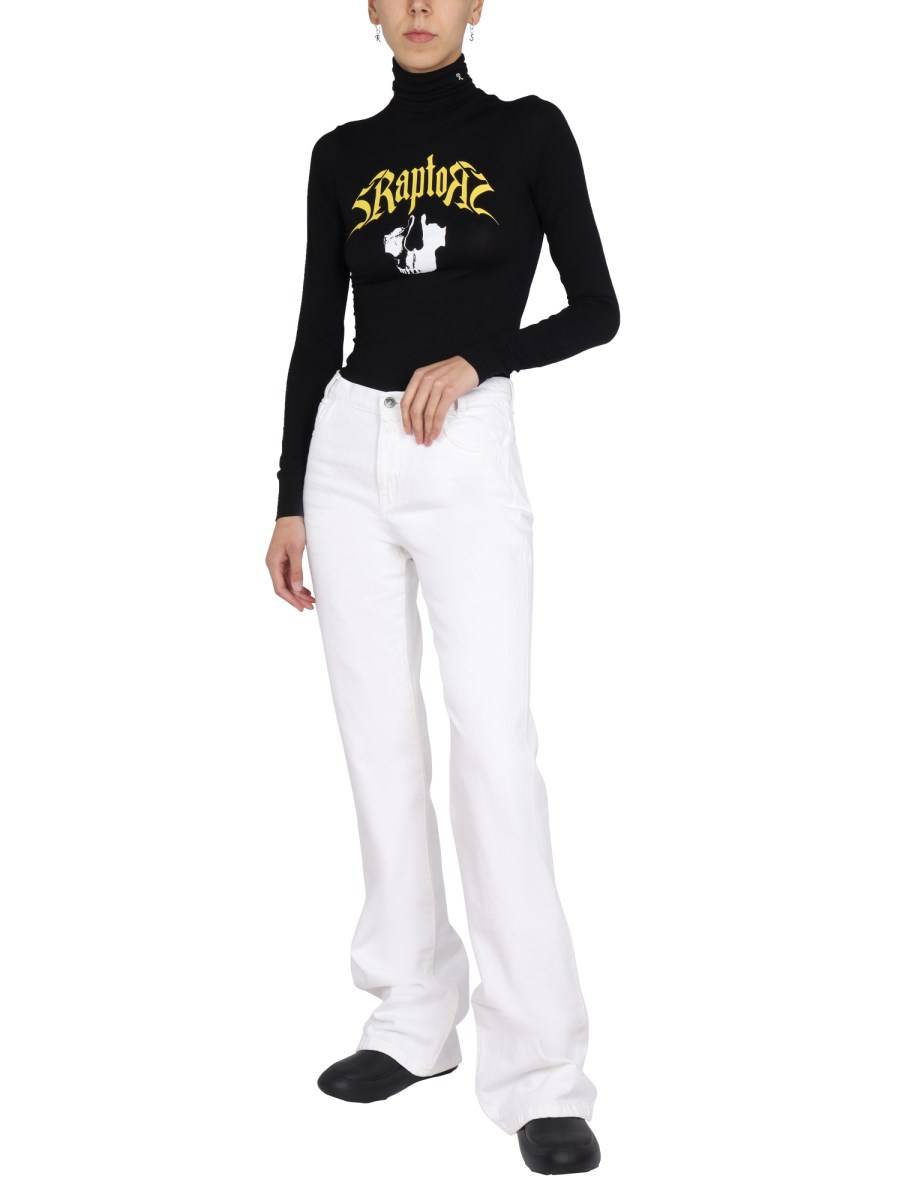 RAF SIMONS T-SHIRT IN COTONE CON RICAMO LOGO