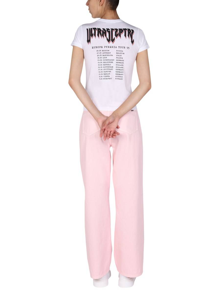 RAF SIMONS T-SHIRT IN COTONE CON STAMPA LOGO