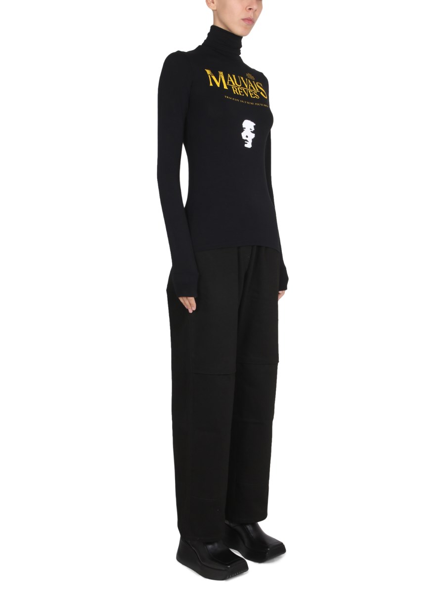 RAF SIMONS T-SHIRT IN JERSEY CON STAMPA