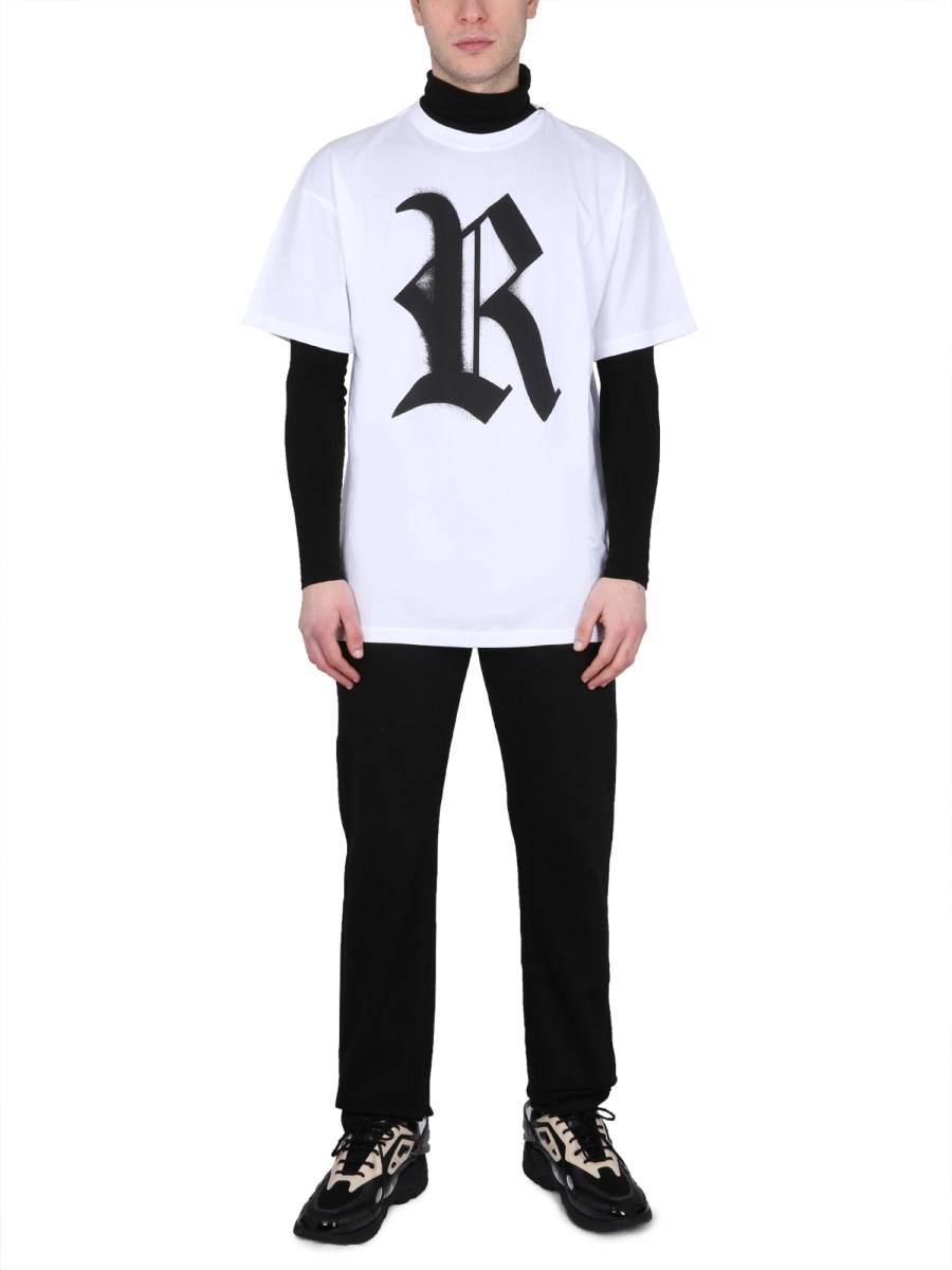 RAF SIMONS T-SHIRT OVESIZE FIT IN COTONE
