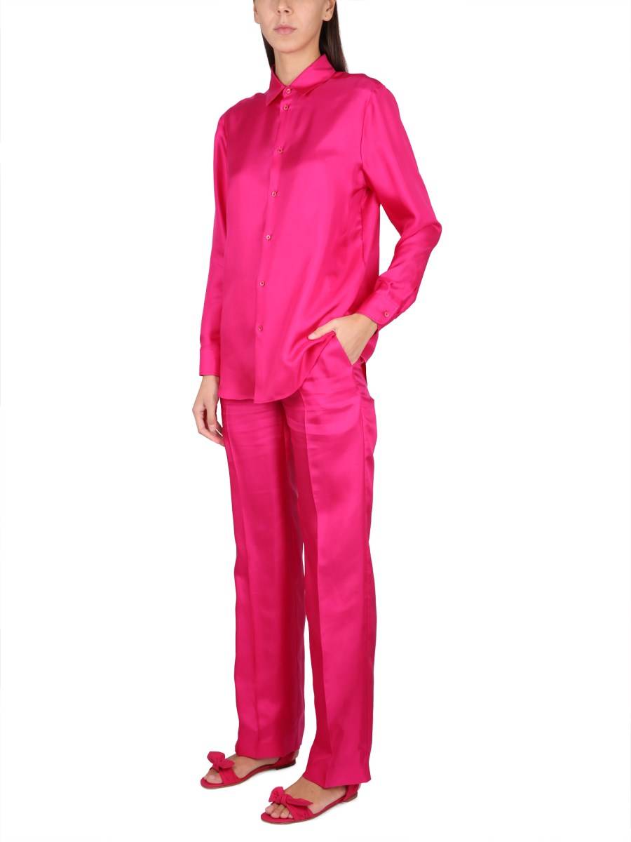 RED VALENTINO PANTALONI IN SETA STILE PIGIAMA
