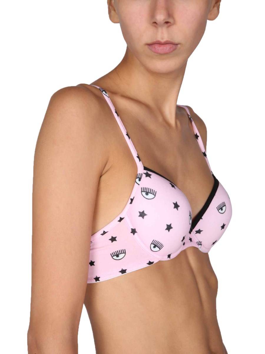 CHIARA FERRAGNI REGGISENO PUSH UP IN COTONE CON STAMPA EYESTAR ALL OVER