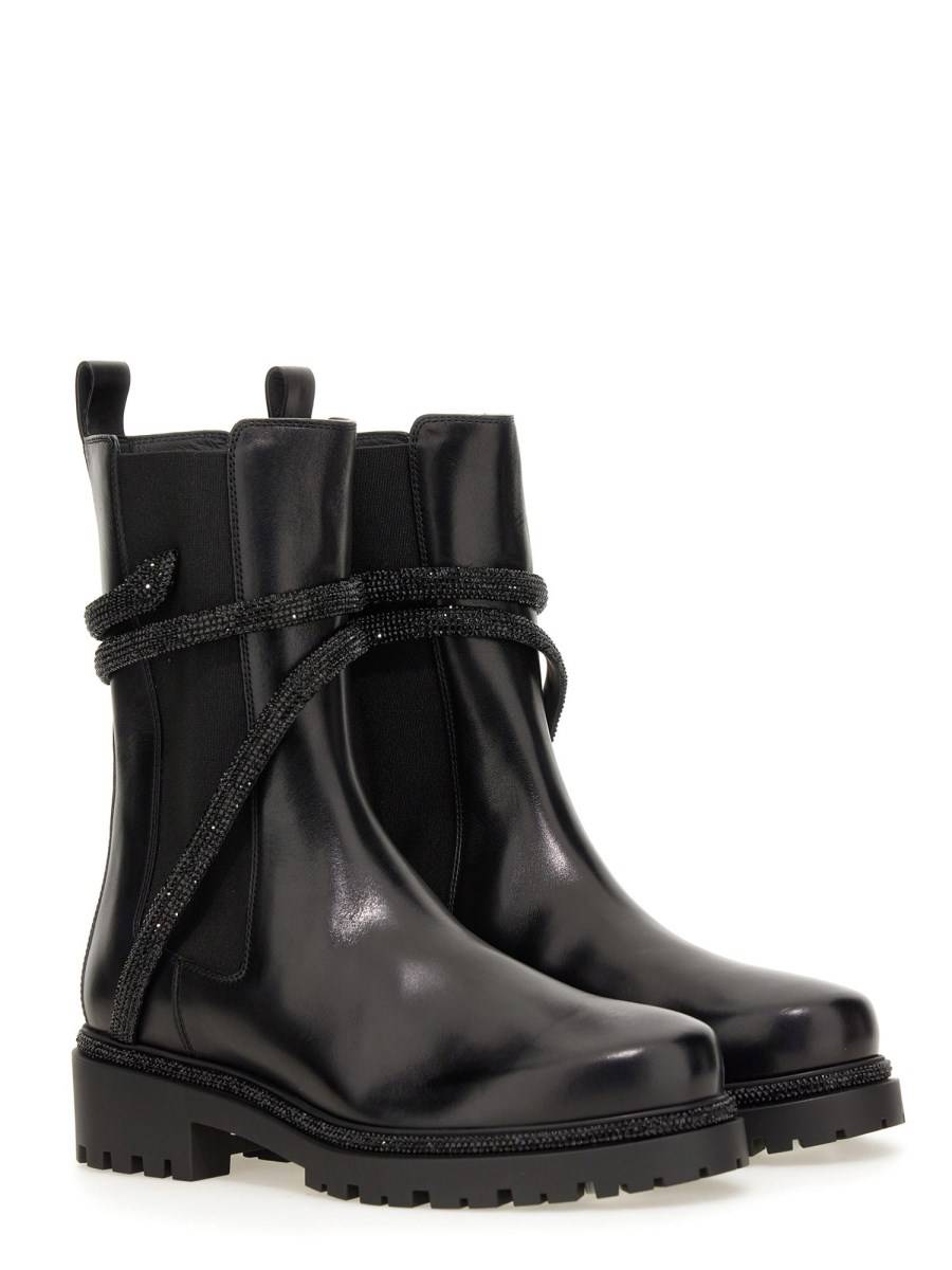 RENE CAOVILLA STIVALE BIKER "CLEO" COMBAT