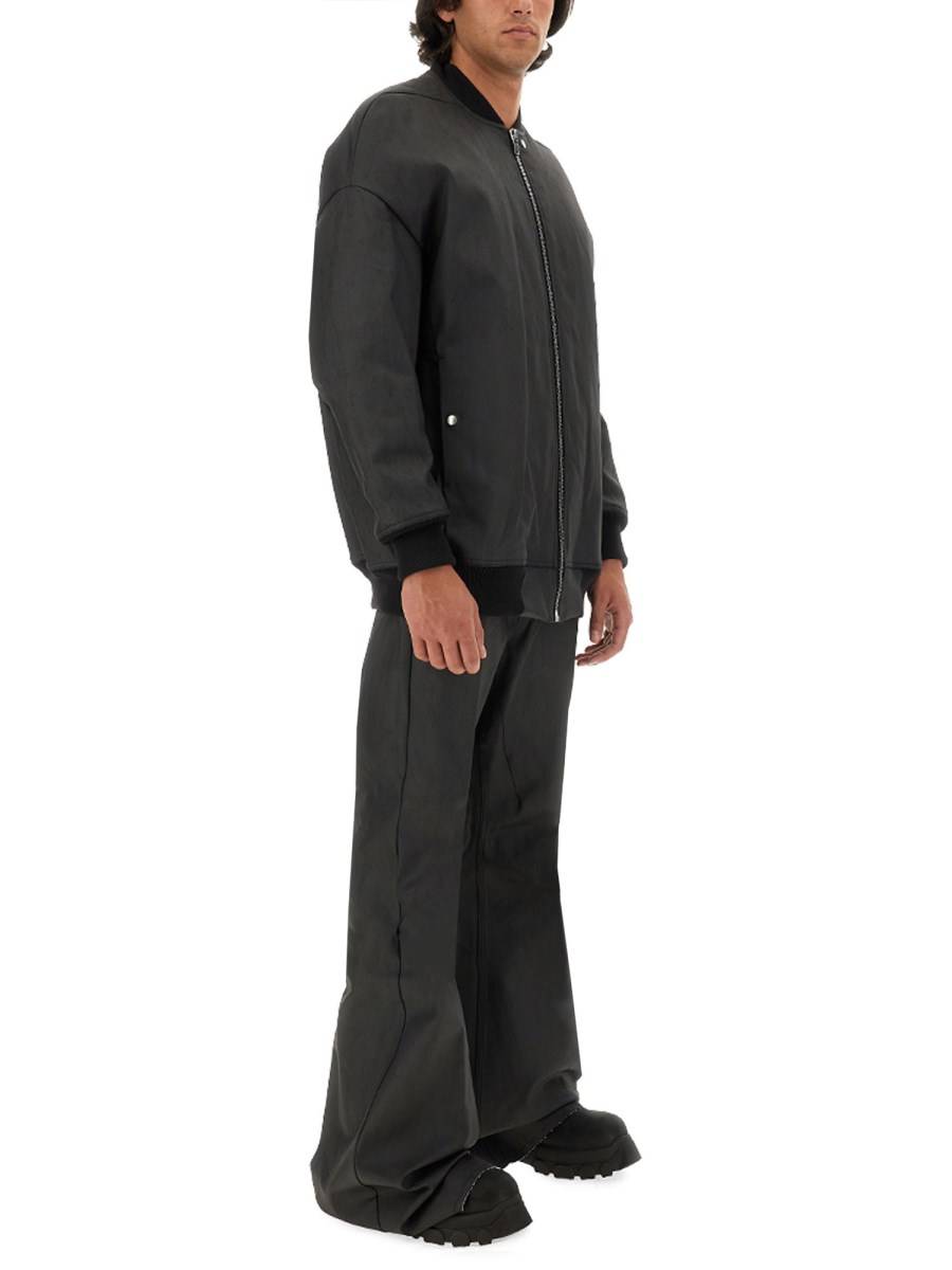 RICK OWENS BOMBER IN DENIM DI COTONE CON ZIP