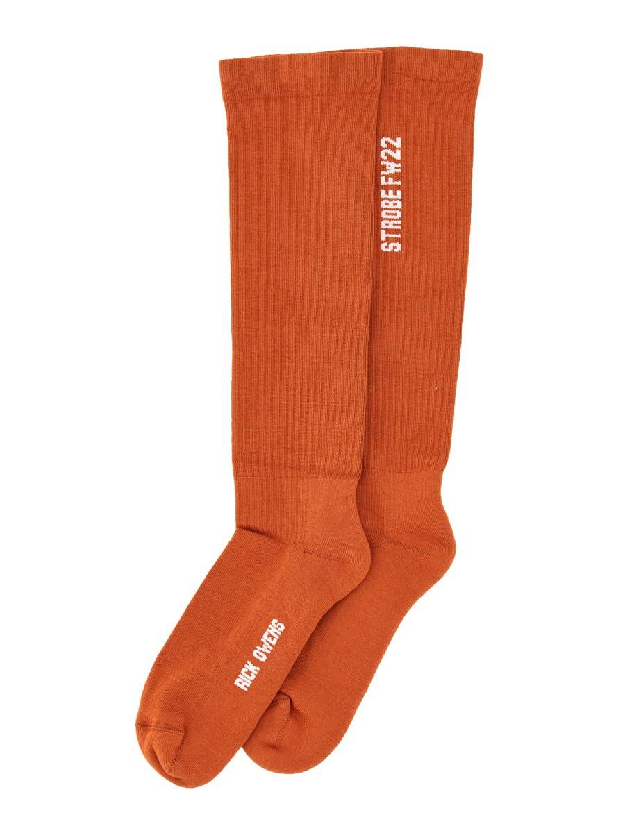RICK OWENS CALZINI IN COTONE CON LOGO