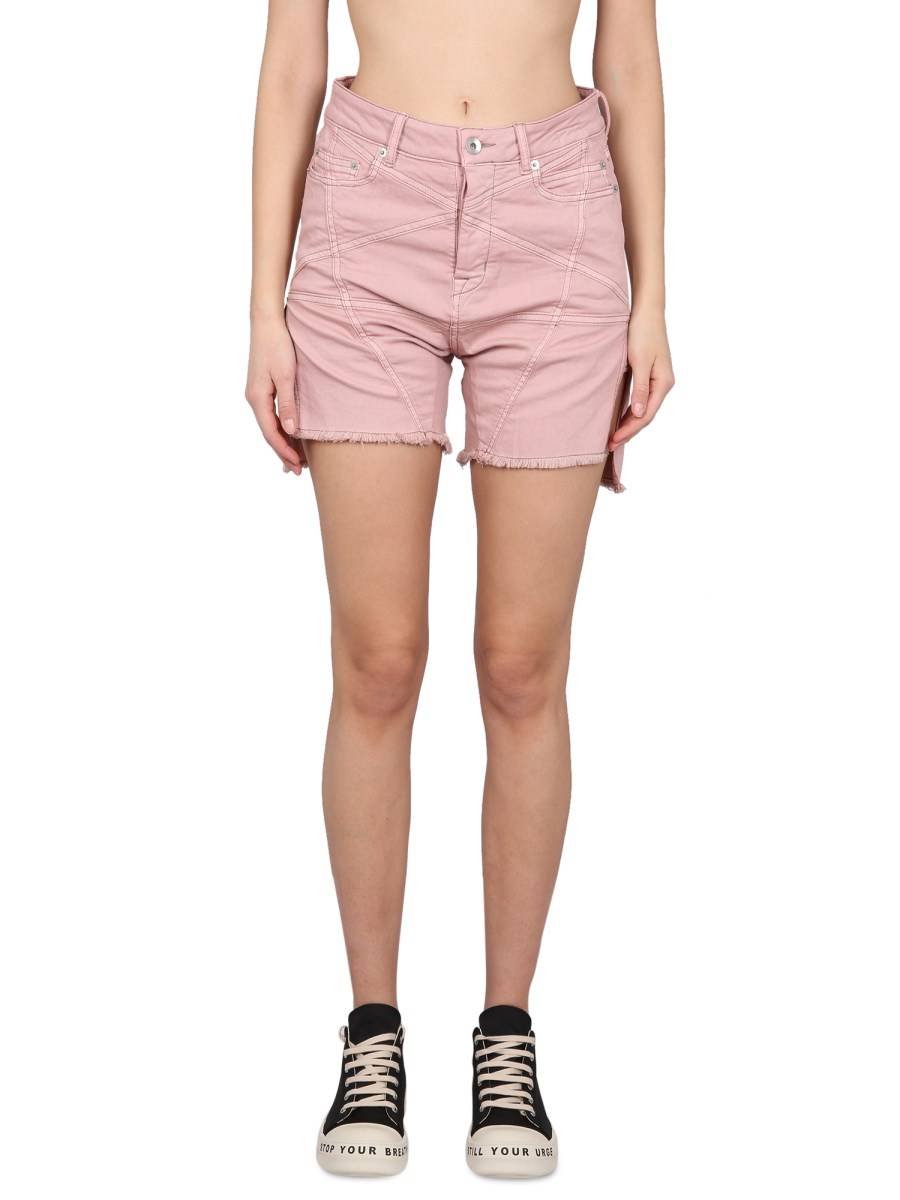 RICK OWENS DRKSHDW SHORT IN DENIM DI COTONE