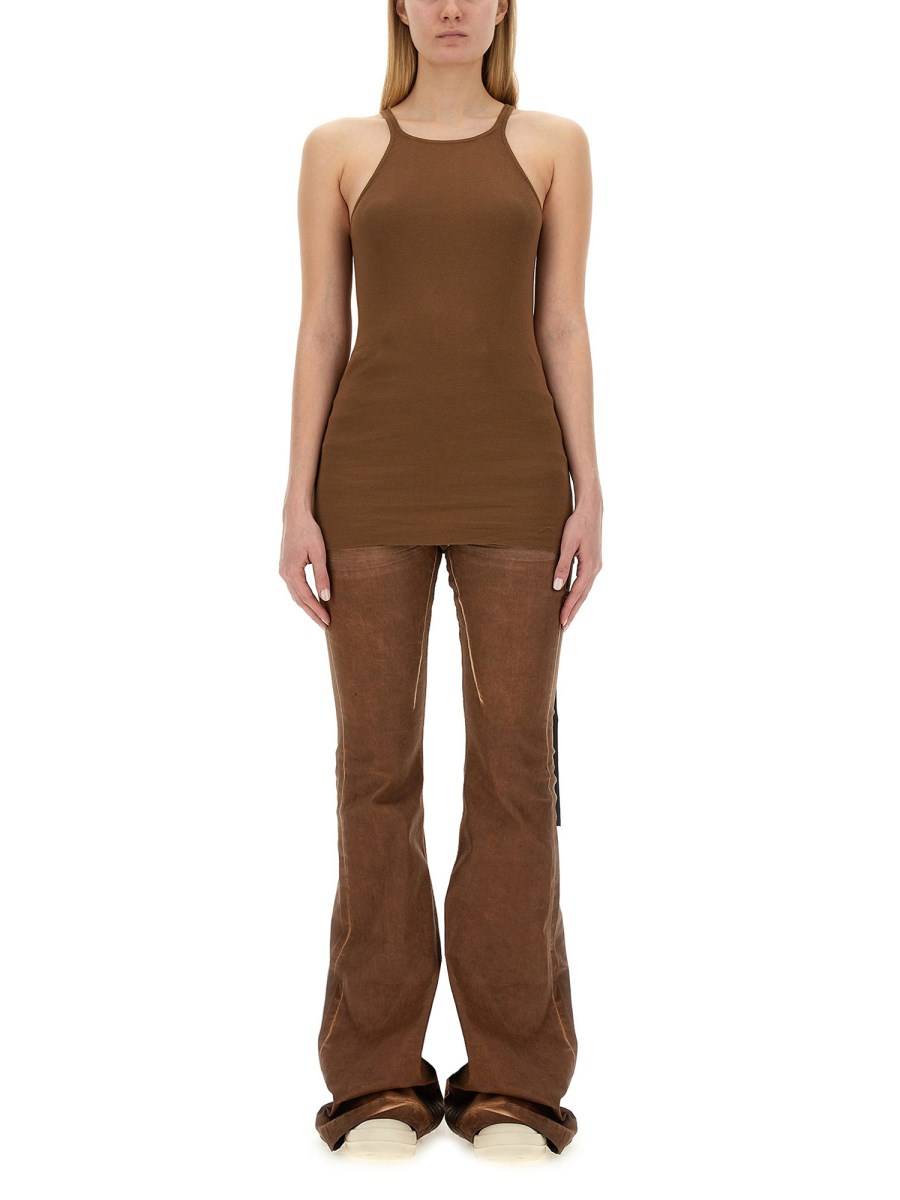 RICK OWENS DRKSHDW T-SHIRT "RACER BACK" IN COTONE