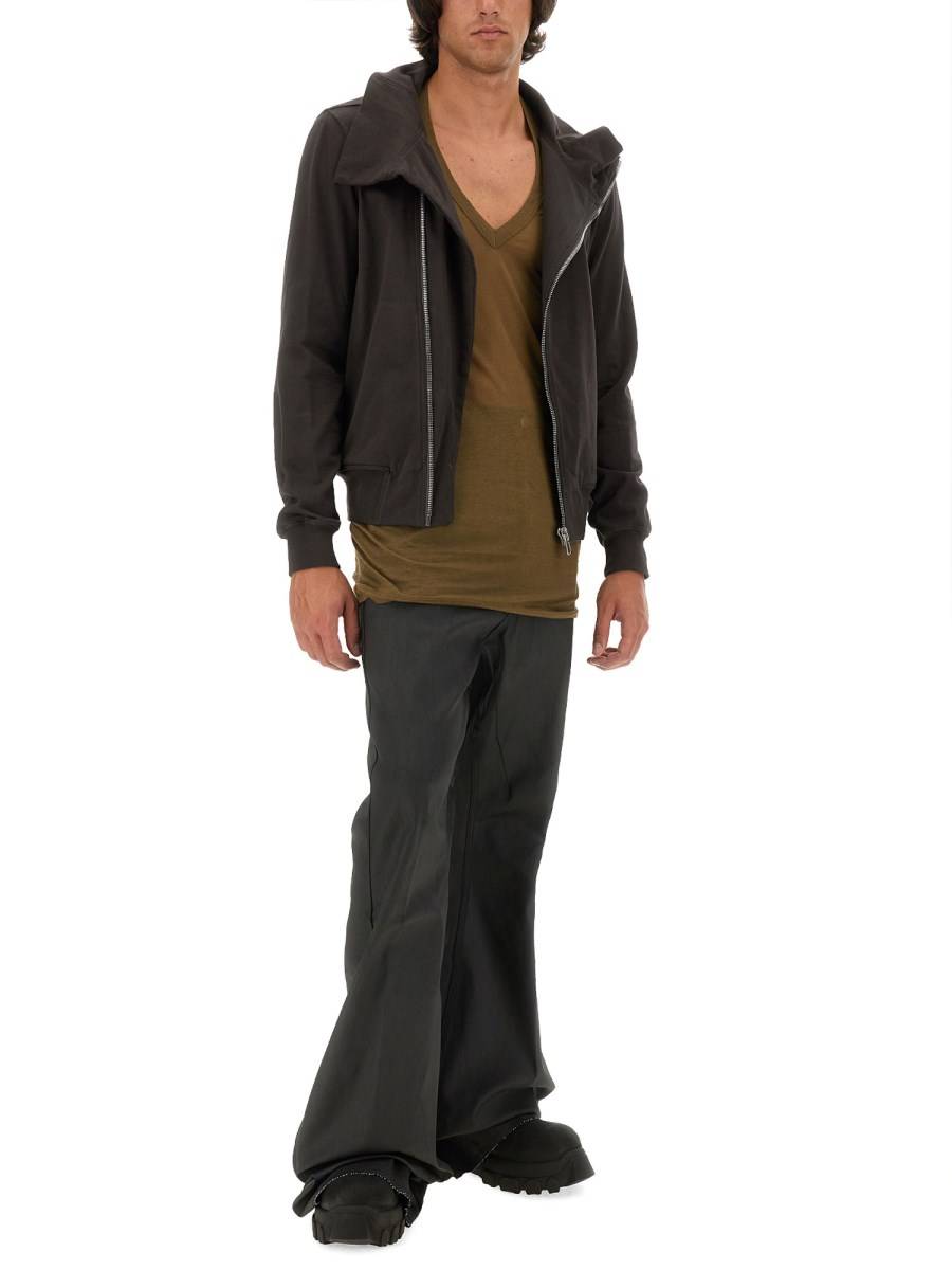 RICK OWENS FELPA IN COTONE CON ZIP