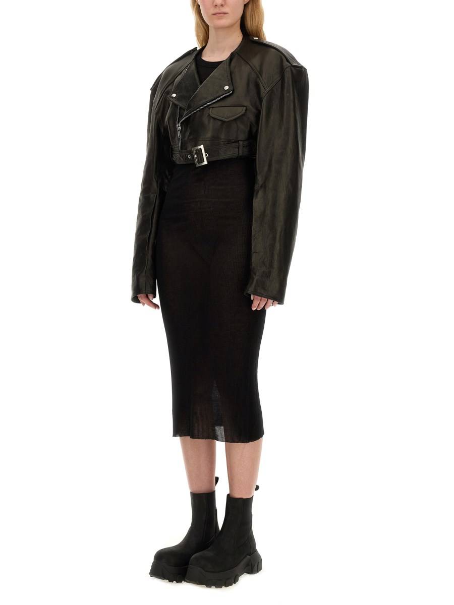 RICK OWENS GIACCA BIKER IN PELLE