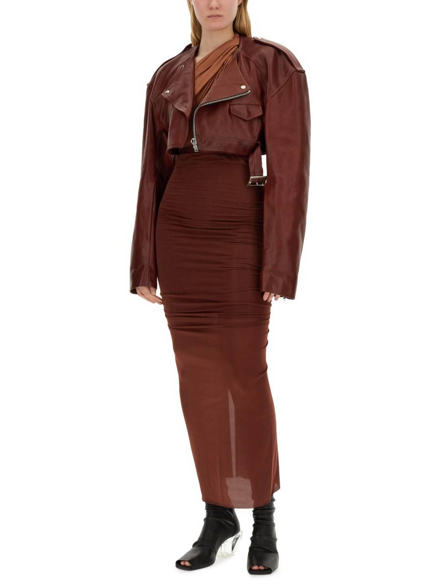 RICK OWENS GIACCA CROPPED IN PELLE