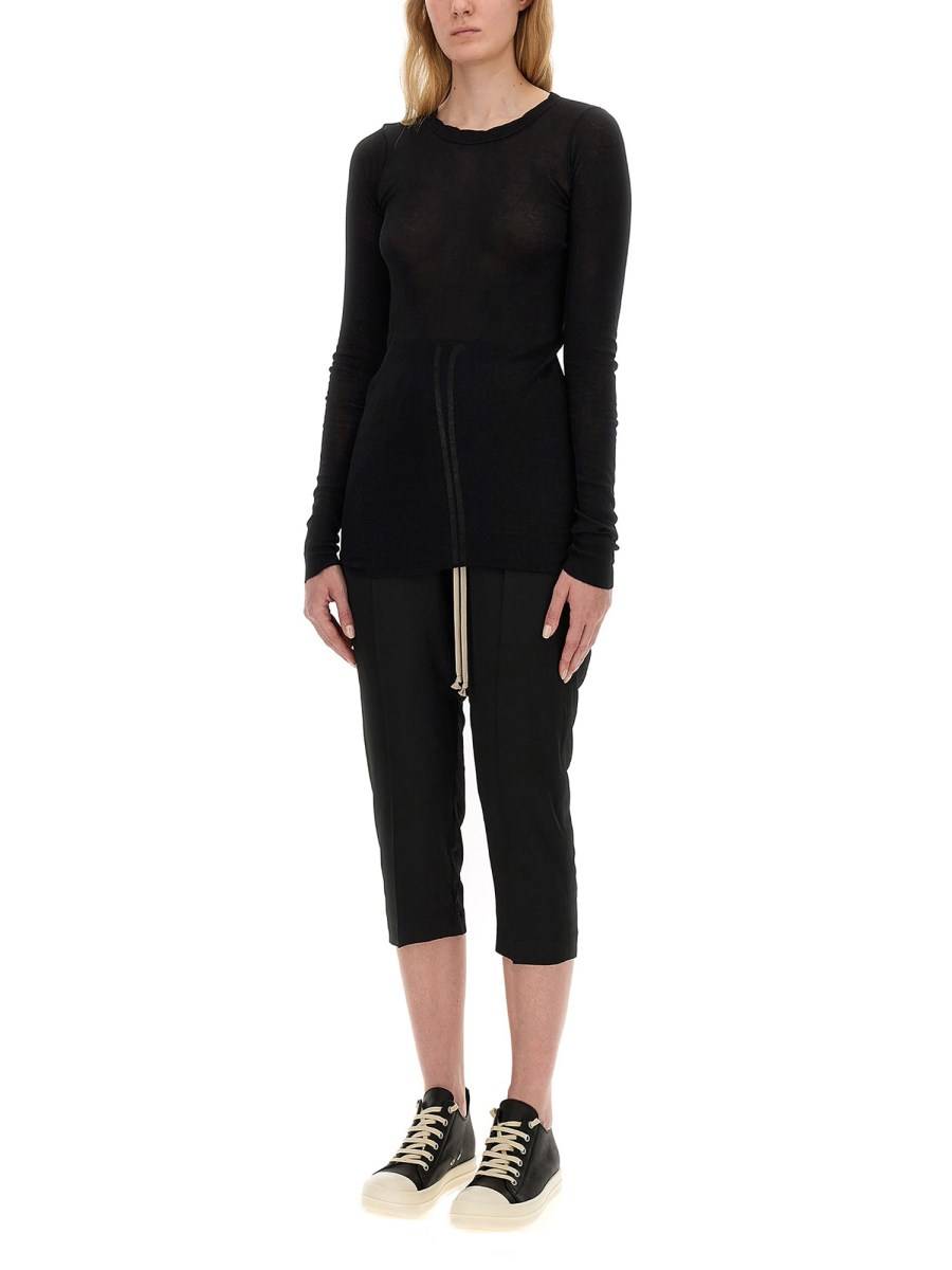 RICK OWENS PANTALONE CROPPED IN ACETATO