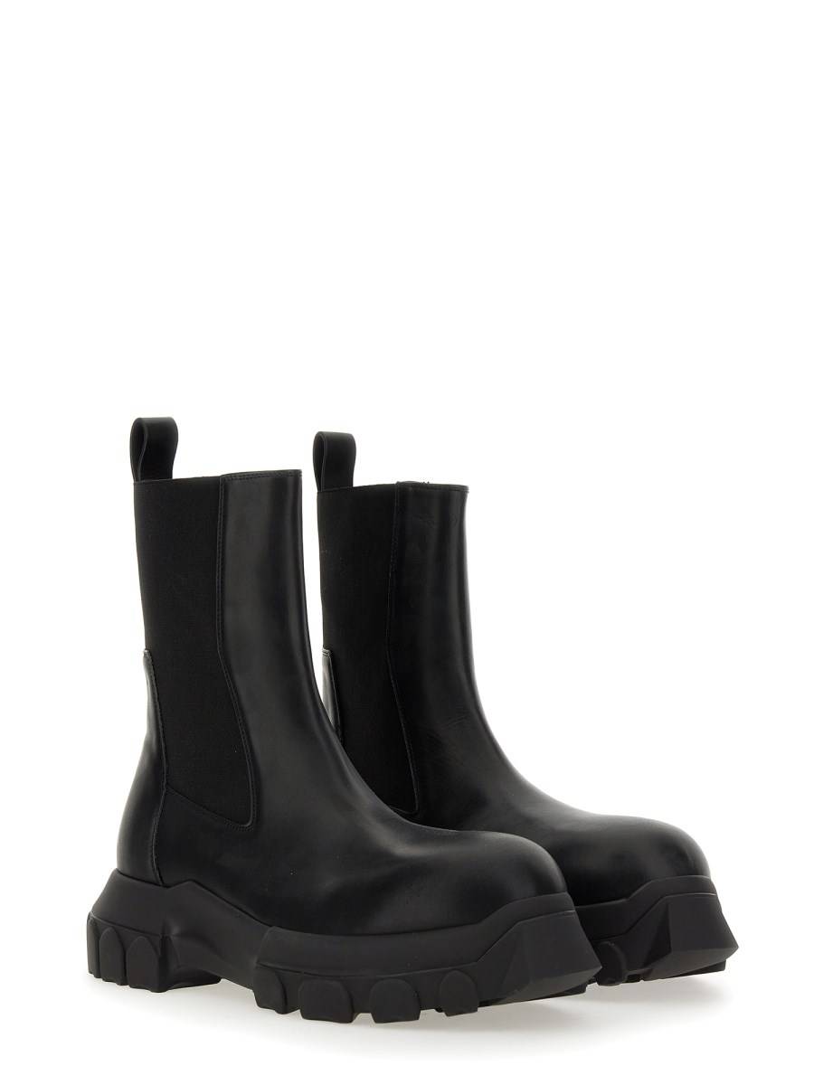 RICK OWENS STIVALE "BEATLE BOZO TRACTOR" IN PELLE