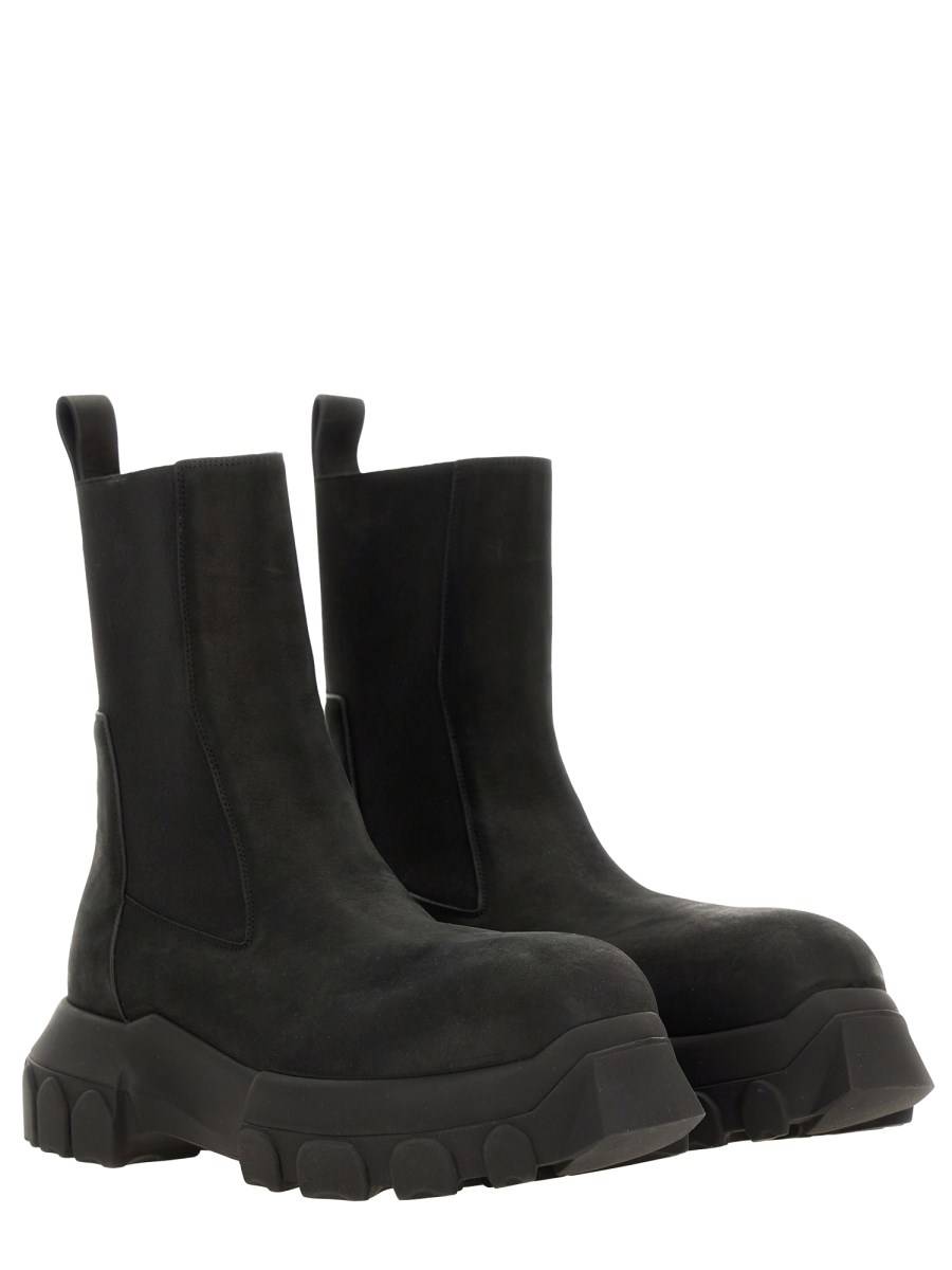 RICK OWENS STIVALE BOZO TRACTOR IN PELLE