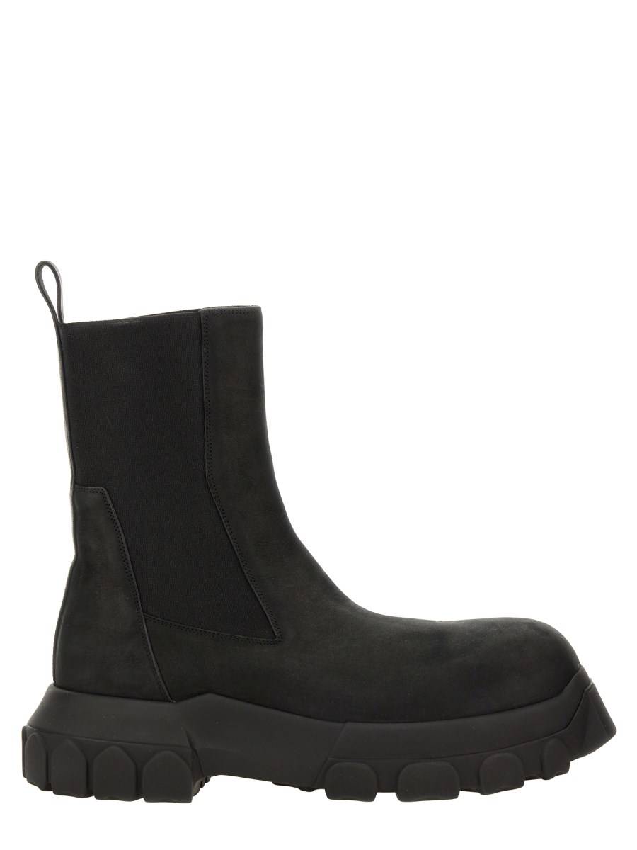 RICK OWENS STIVALE BOZO TRACTOR IN PELLE
