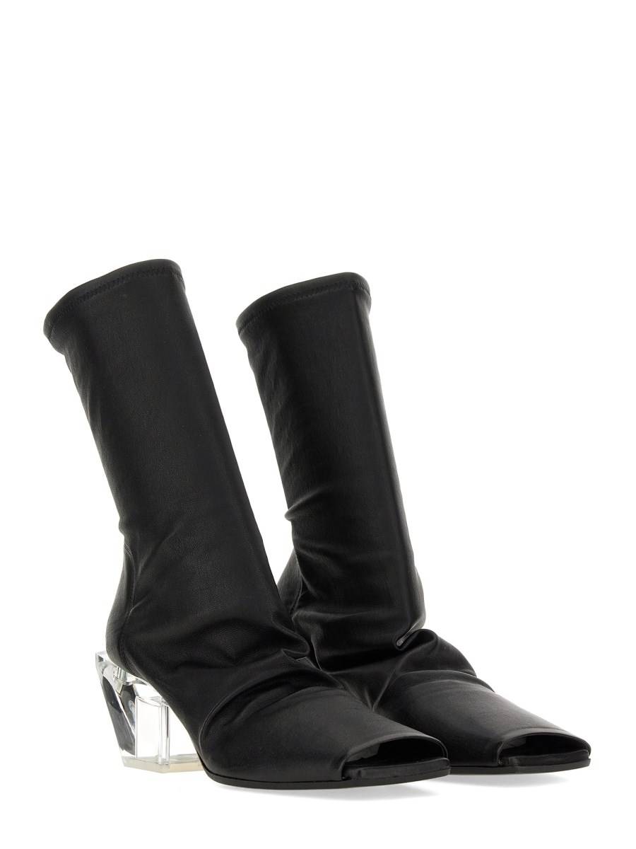 RICK OWENS STIVALE IN PELLE STRETCH