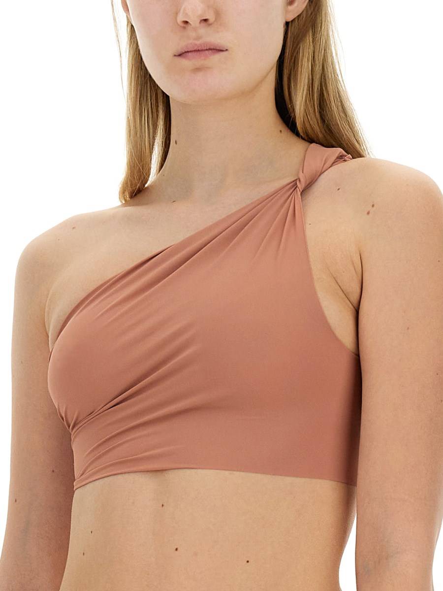 RICK OWENS TOP BIKINI MONOSPALLA IN NYLON