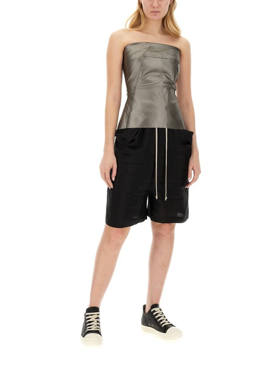 RICK OWENS TOP BUSTIER IN COTONE