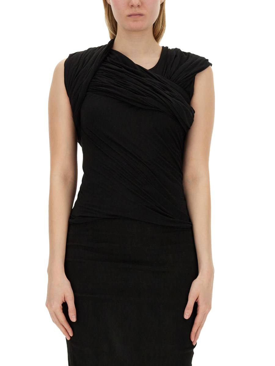 RICK OWENS TOP HARNESS T IN JERSEY DI COTONE
