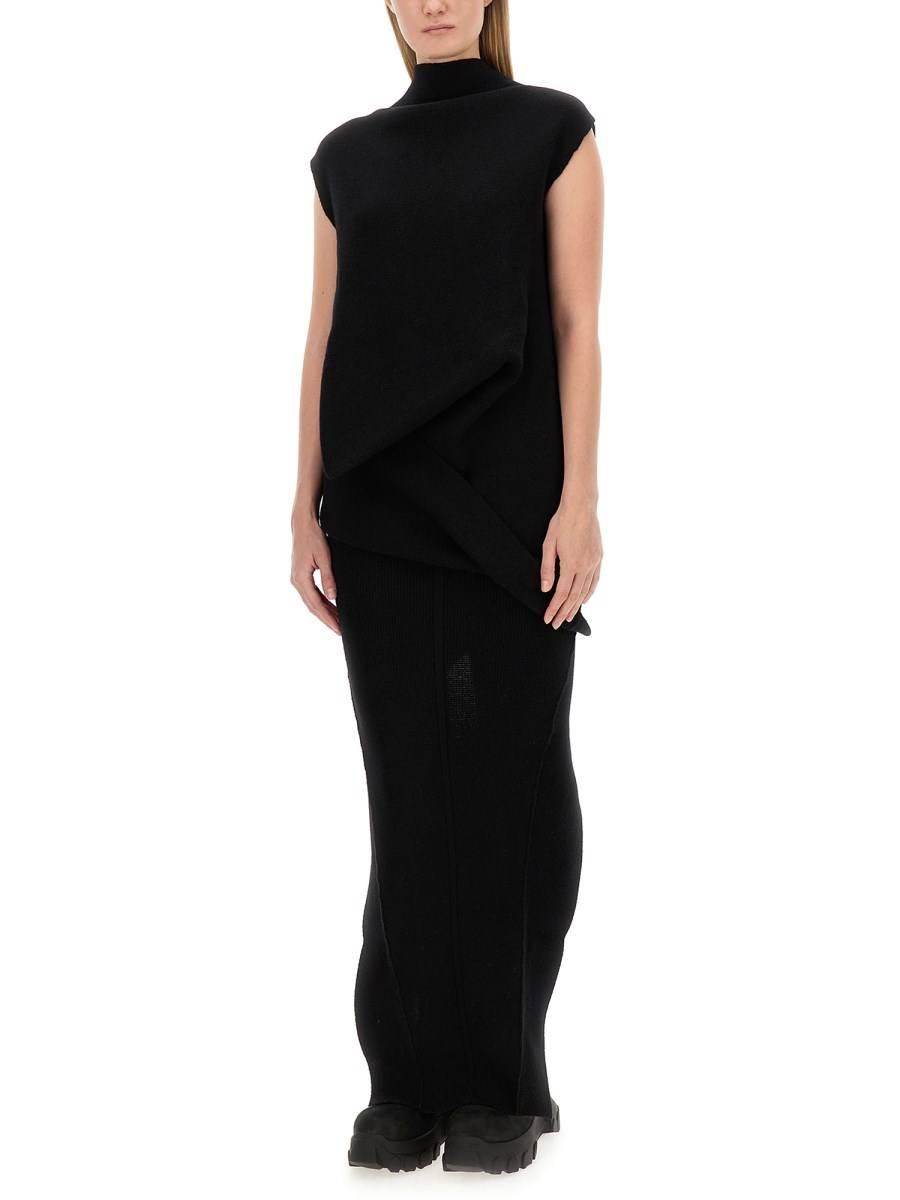 RICK OWENS TOP IN MAGLIA DI CASHMERE