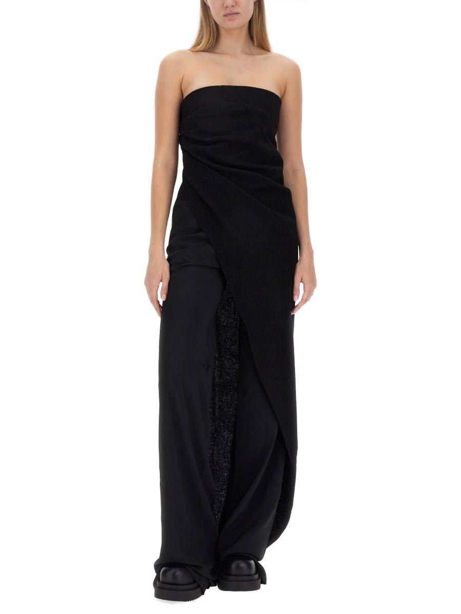 RICK OWENS TOP LUNGO ASIMMETRICO