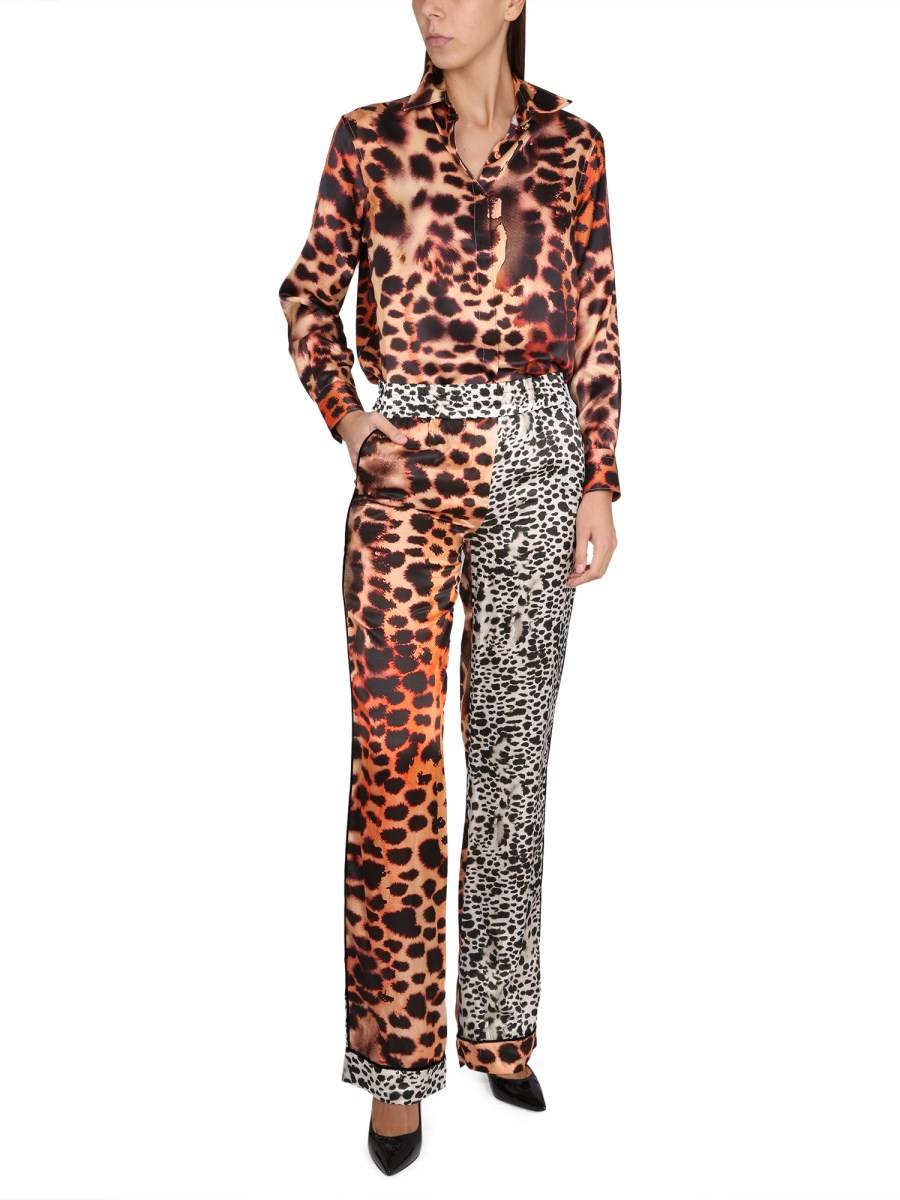 ROBERTO CAVALLI PANTALONE CON STAMPA MURENA