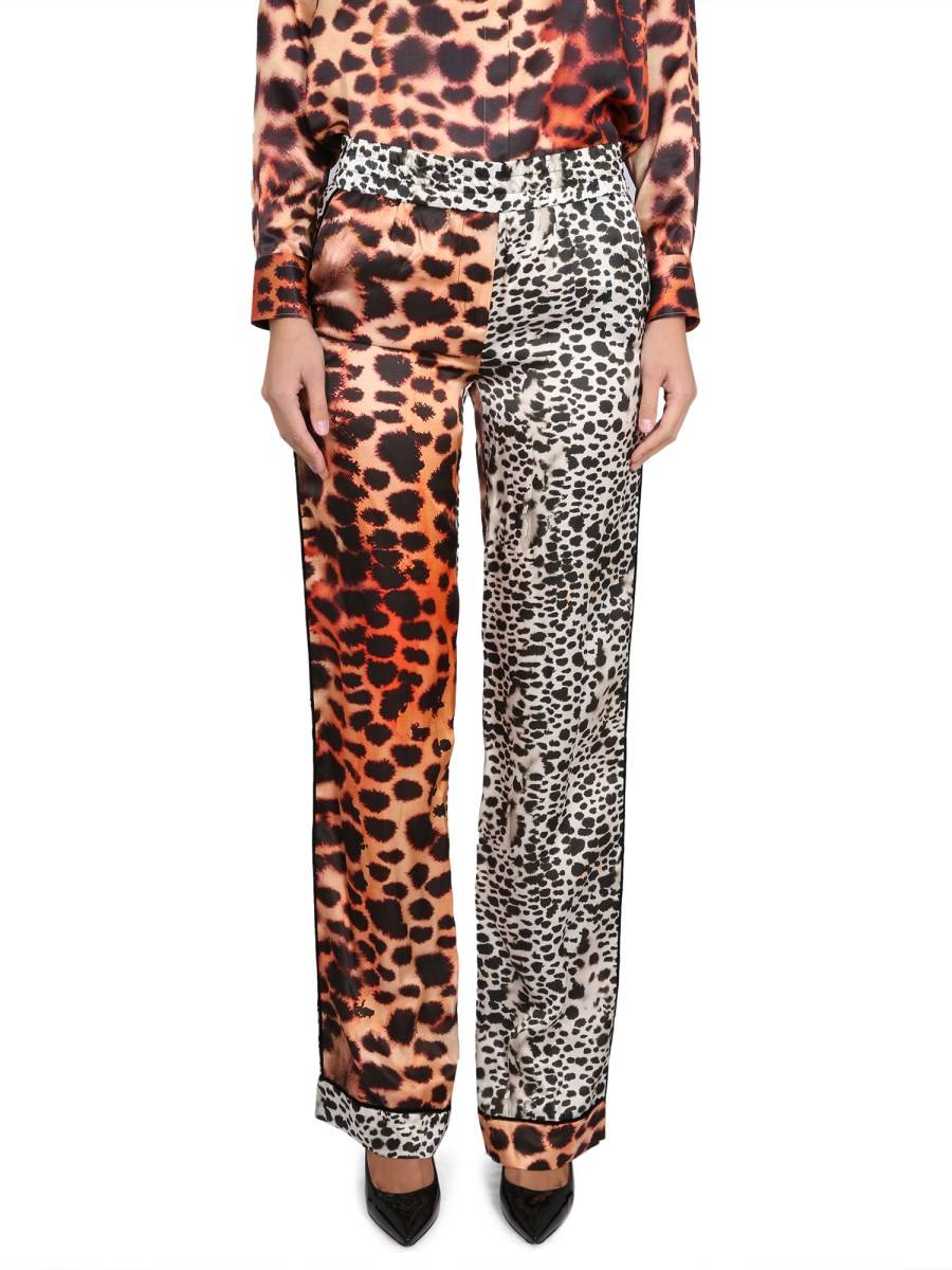 ROBERTO CAVALLI PANTALONE CON STAMPA MURENA