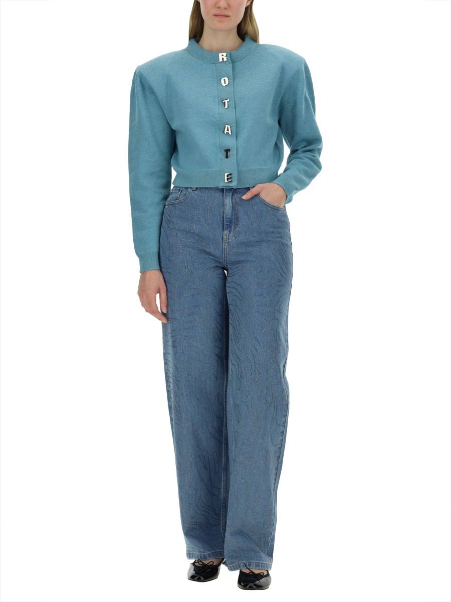 ROTATE BIRGER CHRISTENSEN CARDIGAN CON LOGO