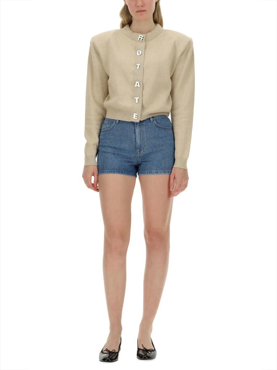 ROTATE BIRGER CHRISTENSEN CARDIGAN CON LOGO