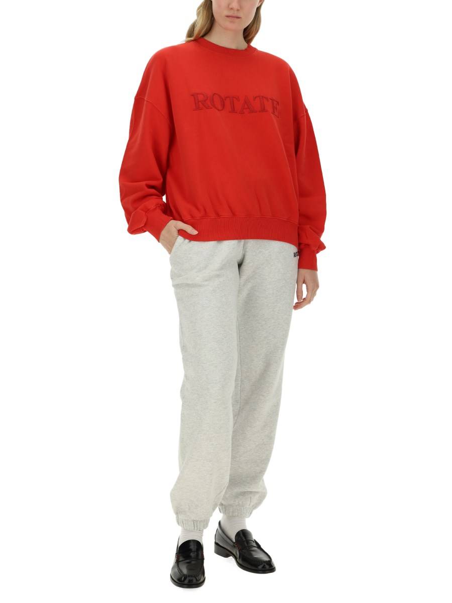 ROTATE BIRGER CHRISTENSEN FELPA CON LOGO IN COTONE