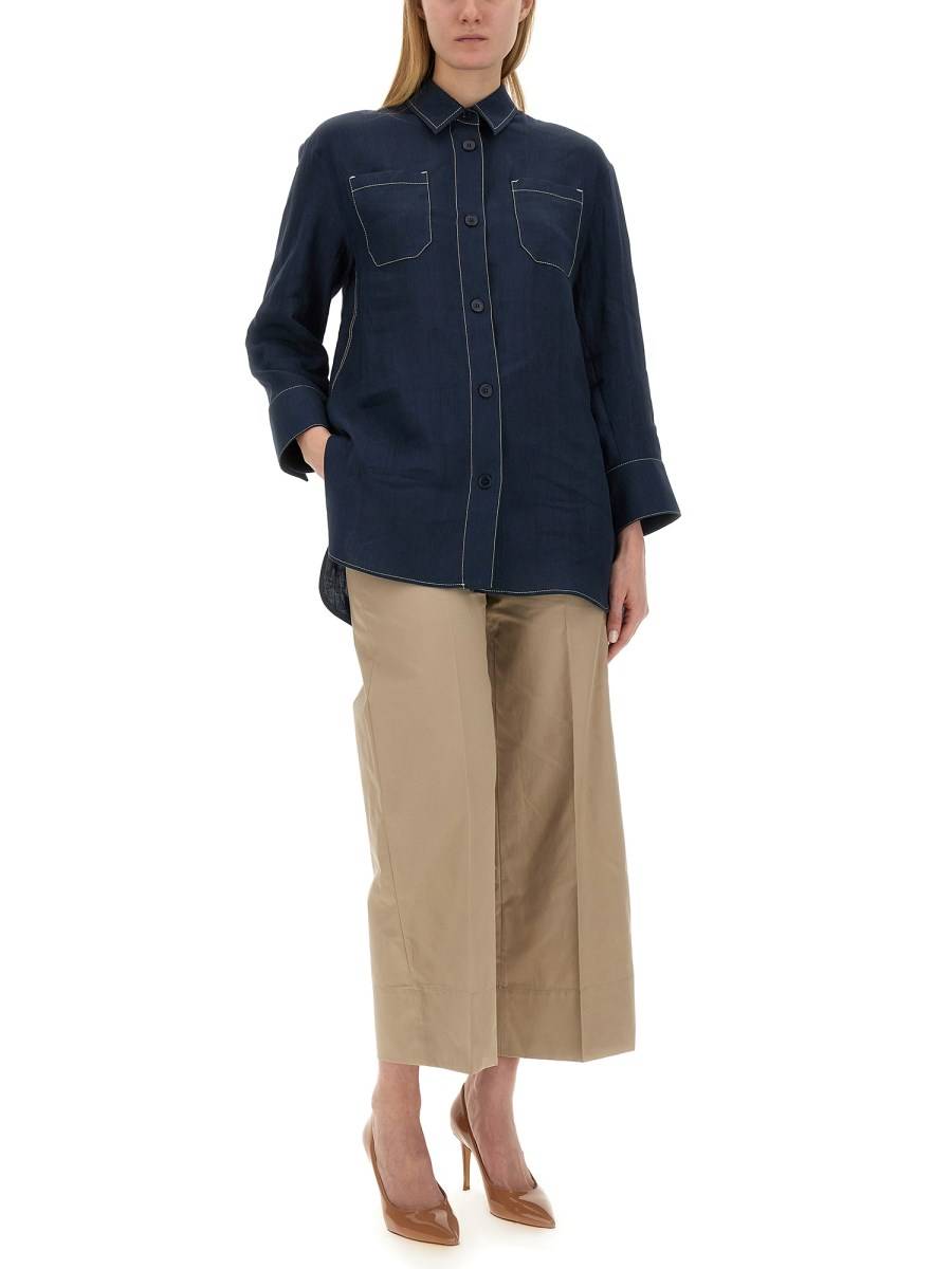 S MAX MARA PANTALONE OTTAVO IN COTONE